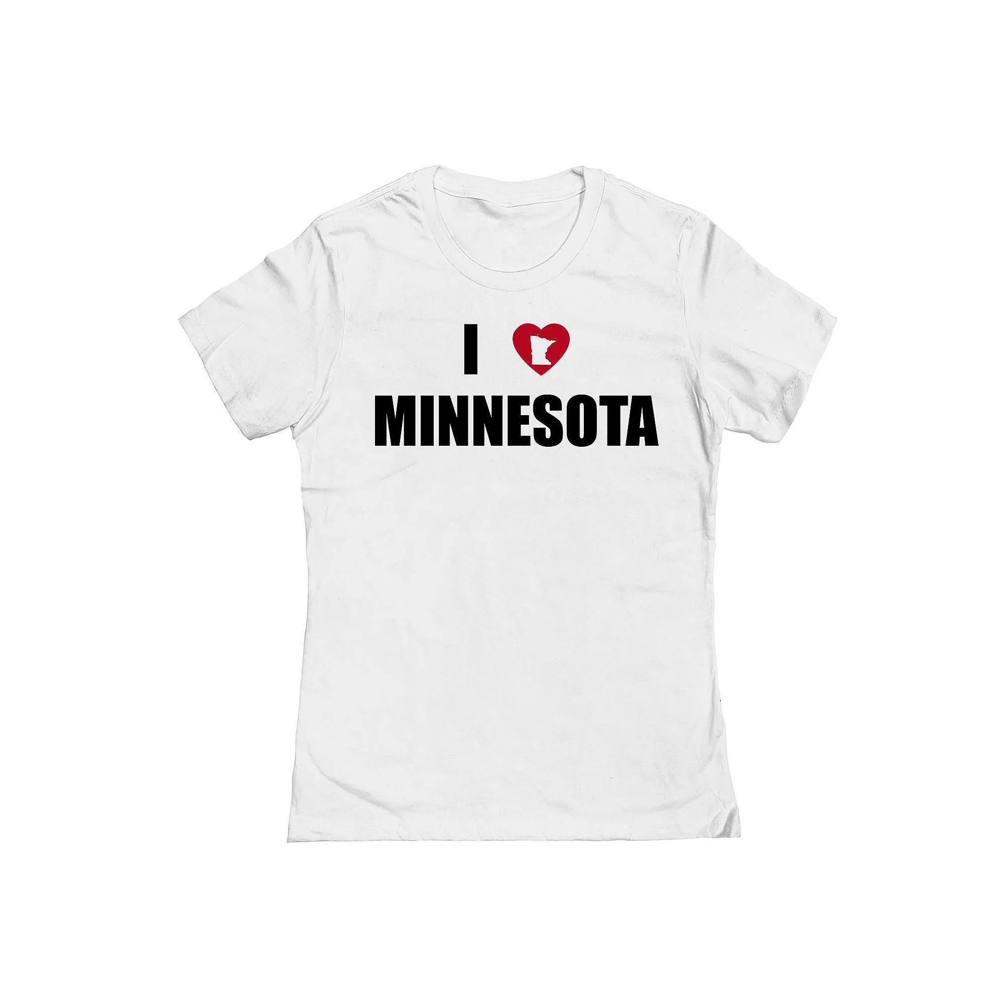 Junior's I Heart Minnesota Graphic Tee, Women's, Size: XXL, White Product Image