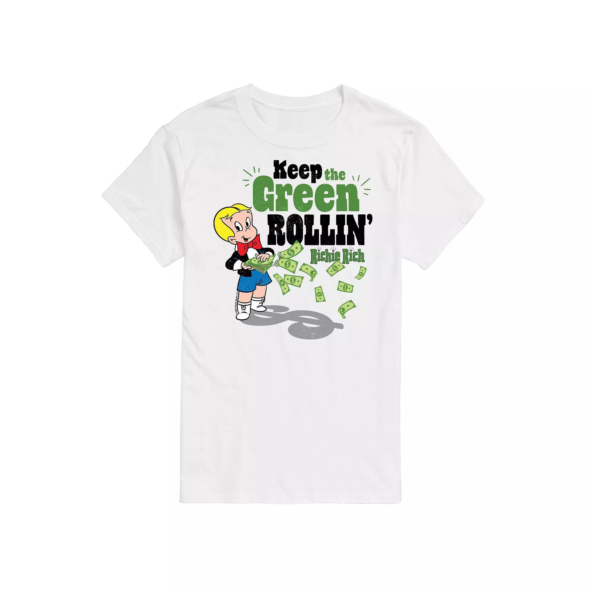 Men's Richie Rich Keep Green Rollin' Graphic Tee,  Product Image