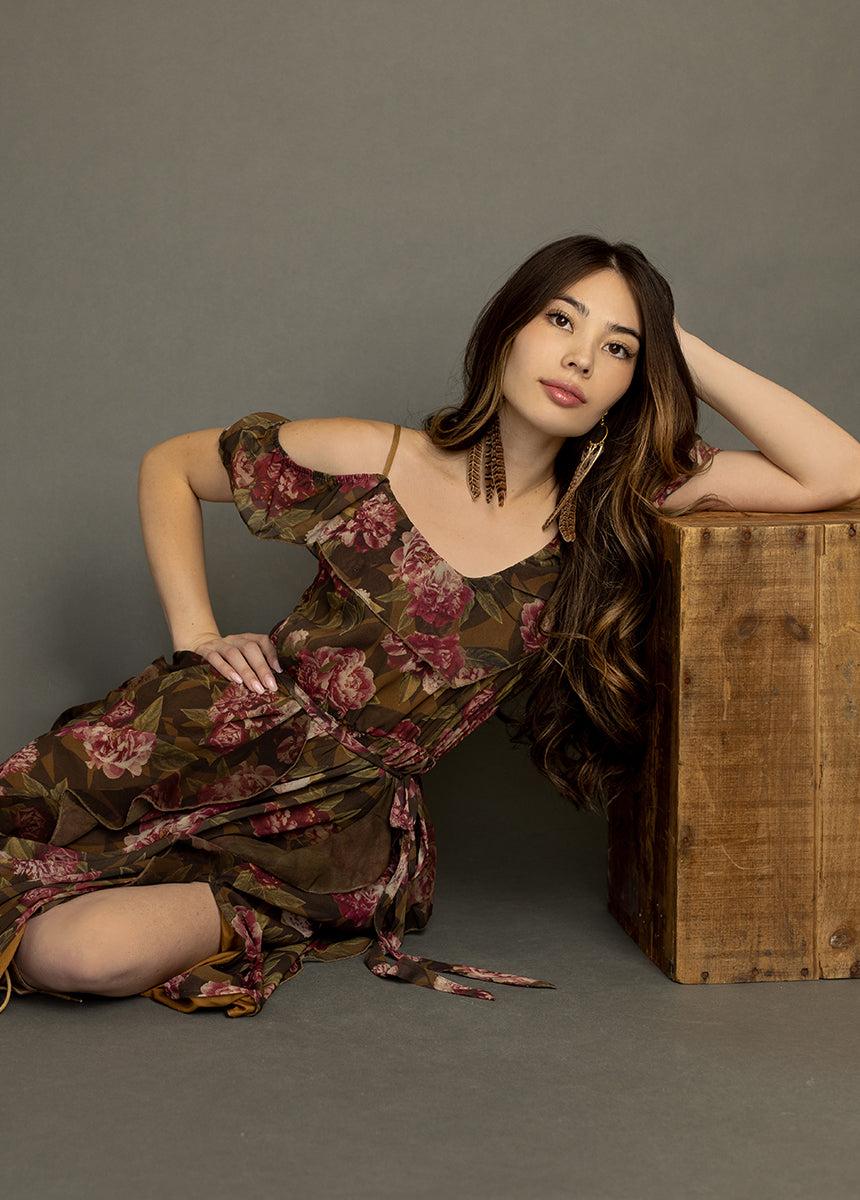 Faydon Dress in Bistre Floral Female Product Image