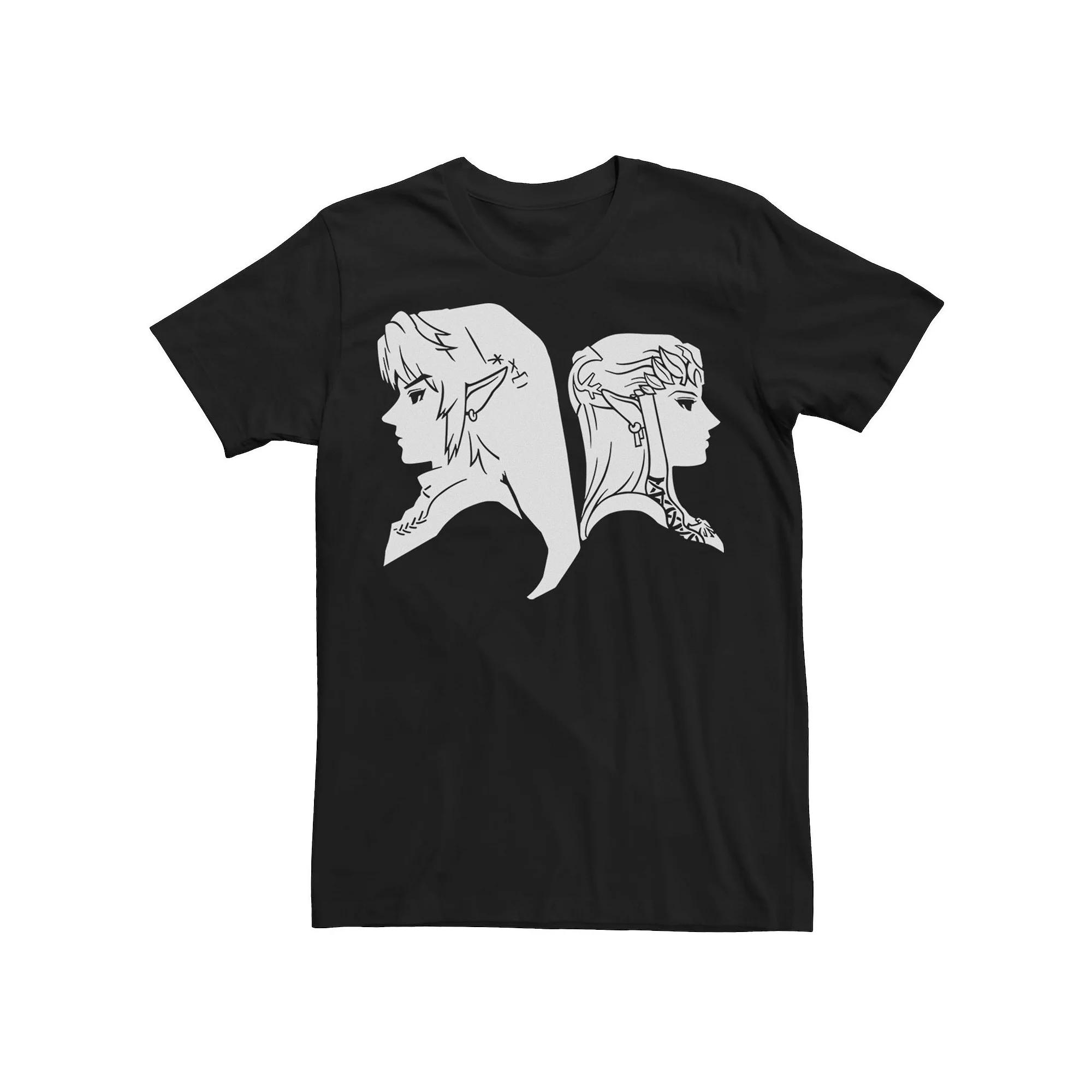 Men's Nintendo Zelda Link & Princess Profile Graphic Tee,  Product Image