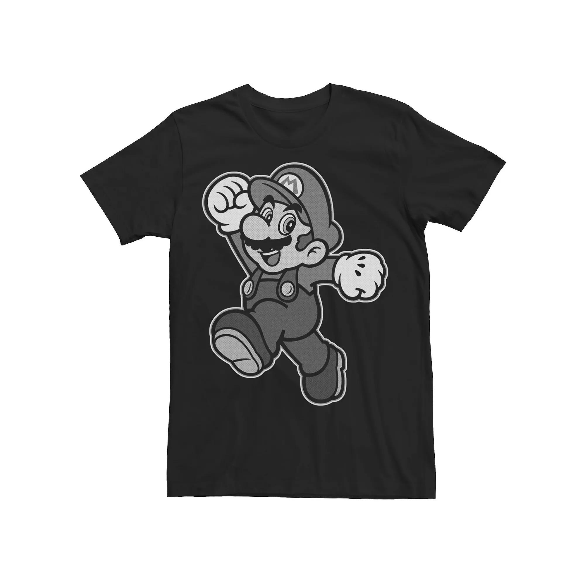 Men's Super Mario Tonal Blue Mario Portrait Tee, Size: XXL, Black Product Image
