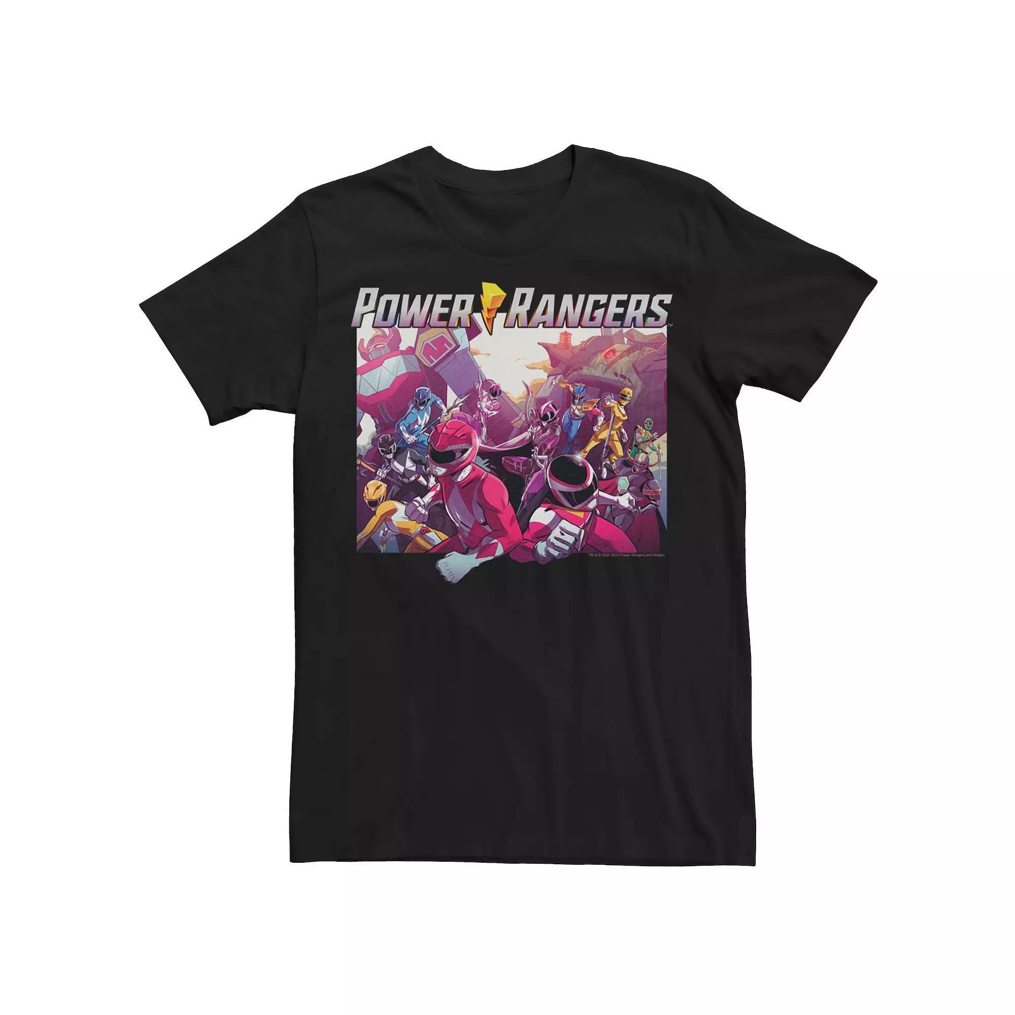 Men's Power Rangers Comic Art Style Poster Tee,  Product Image