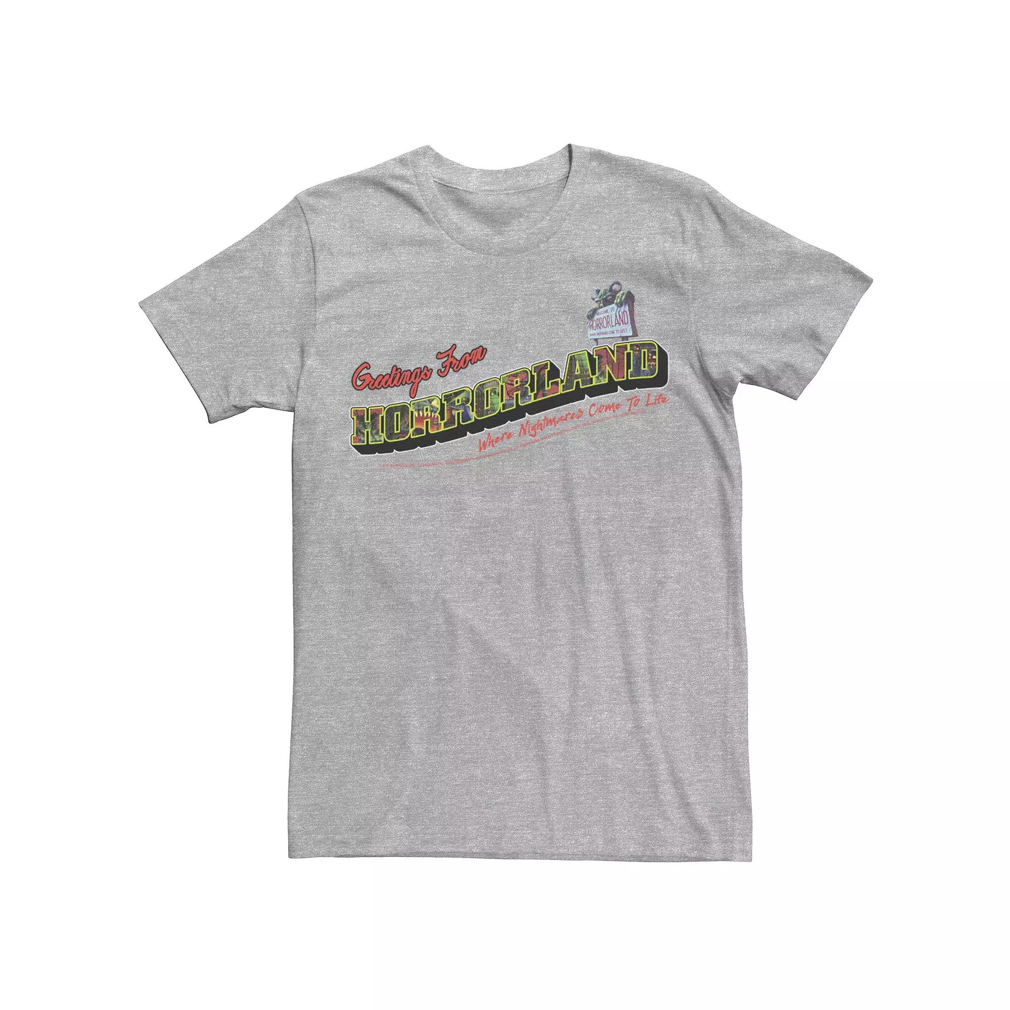 Men's Goosebumps Greetings From Horror Land Postcard Graphic Tee,  Product Image