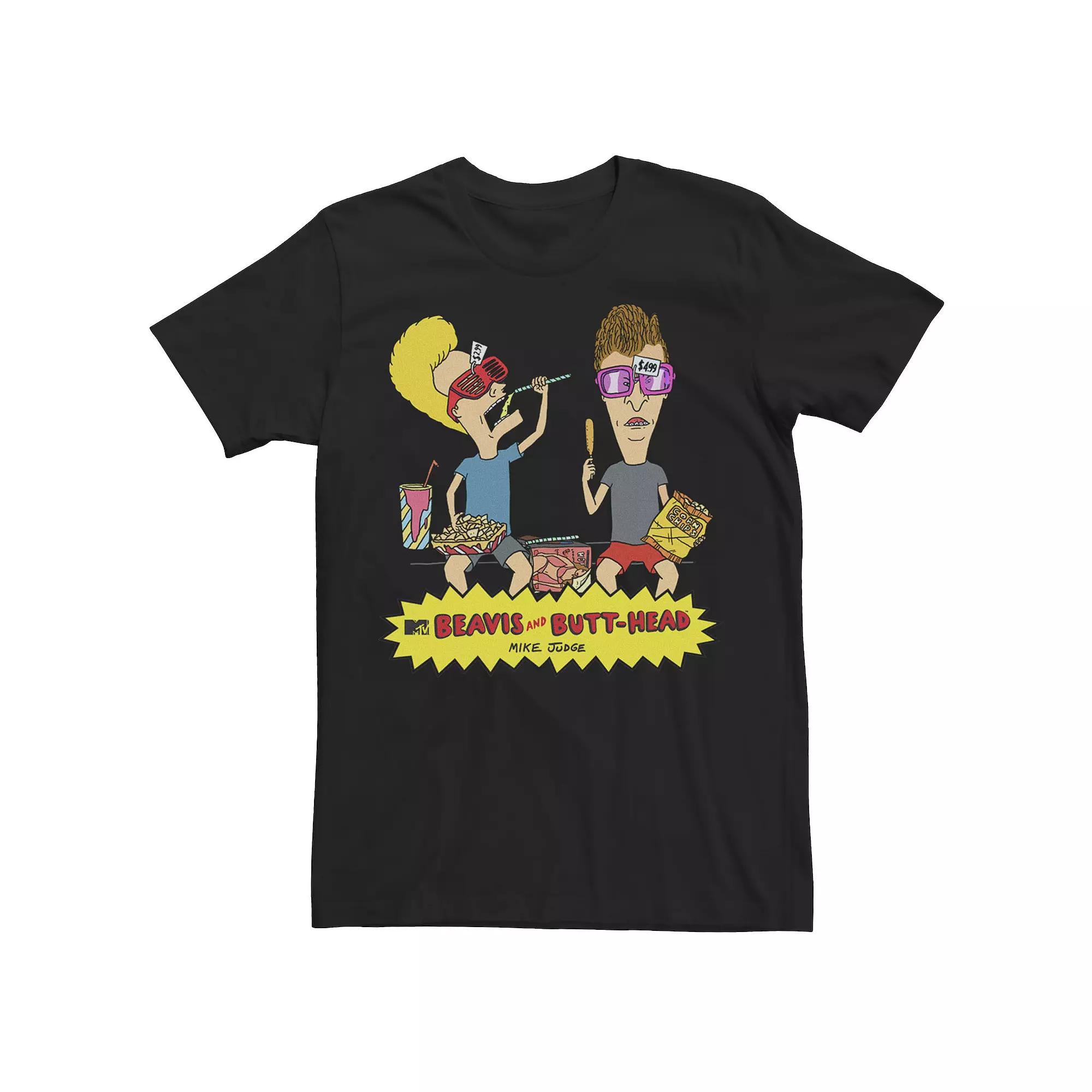 Men's Beavis & Butthead Snacks On The Curb Logo Tee,  Product Image
