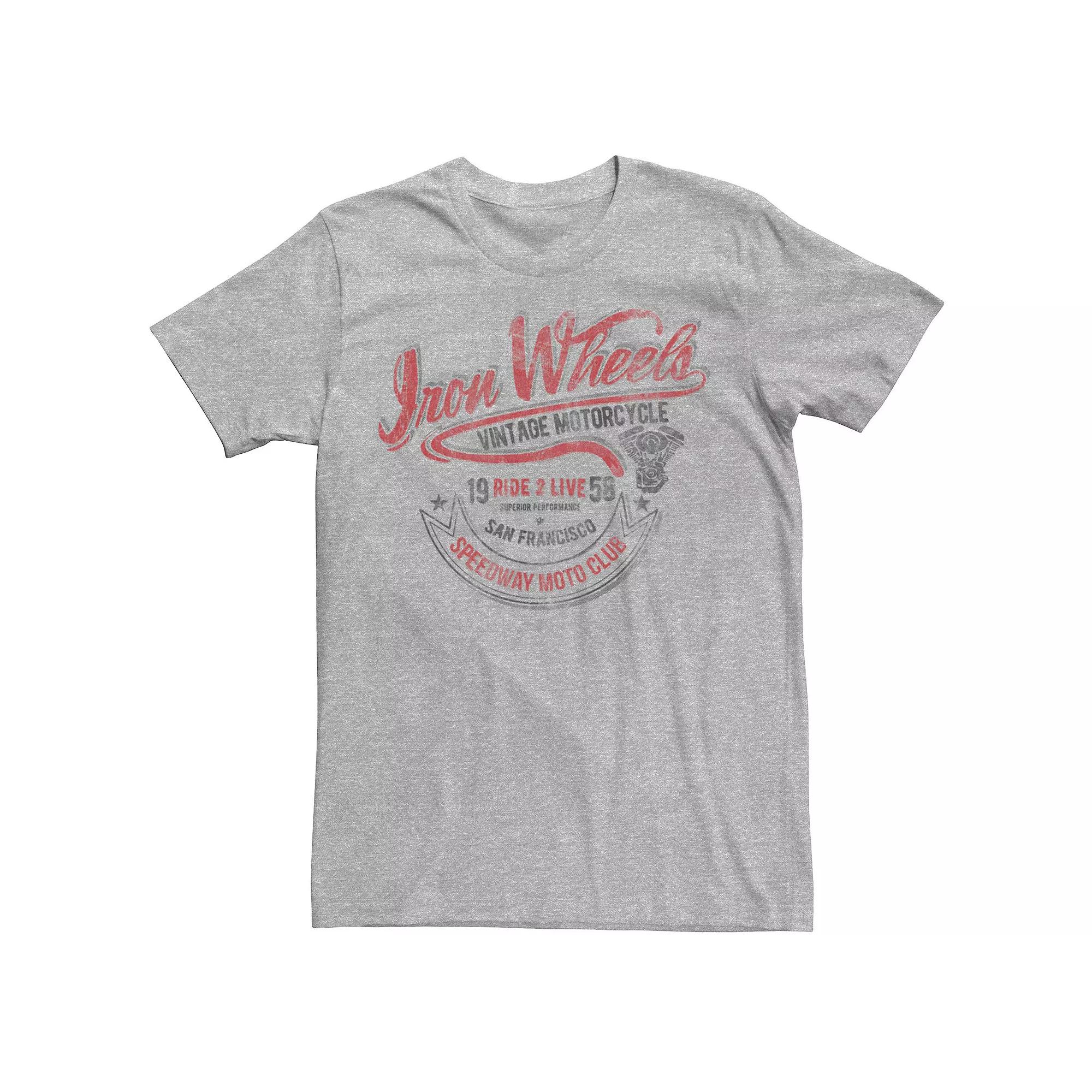 Men's Iron Wheels Speedway Moto Club Vintage Tee,  Product Image