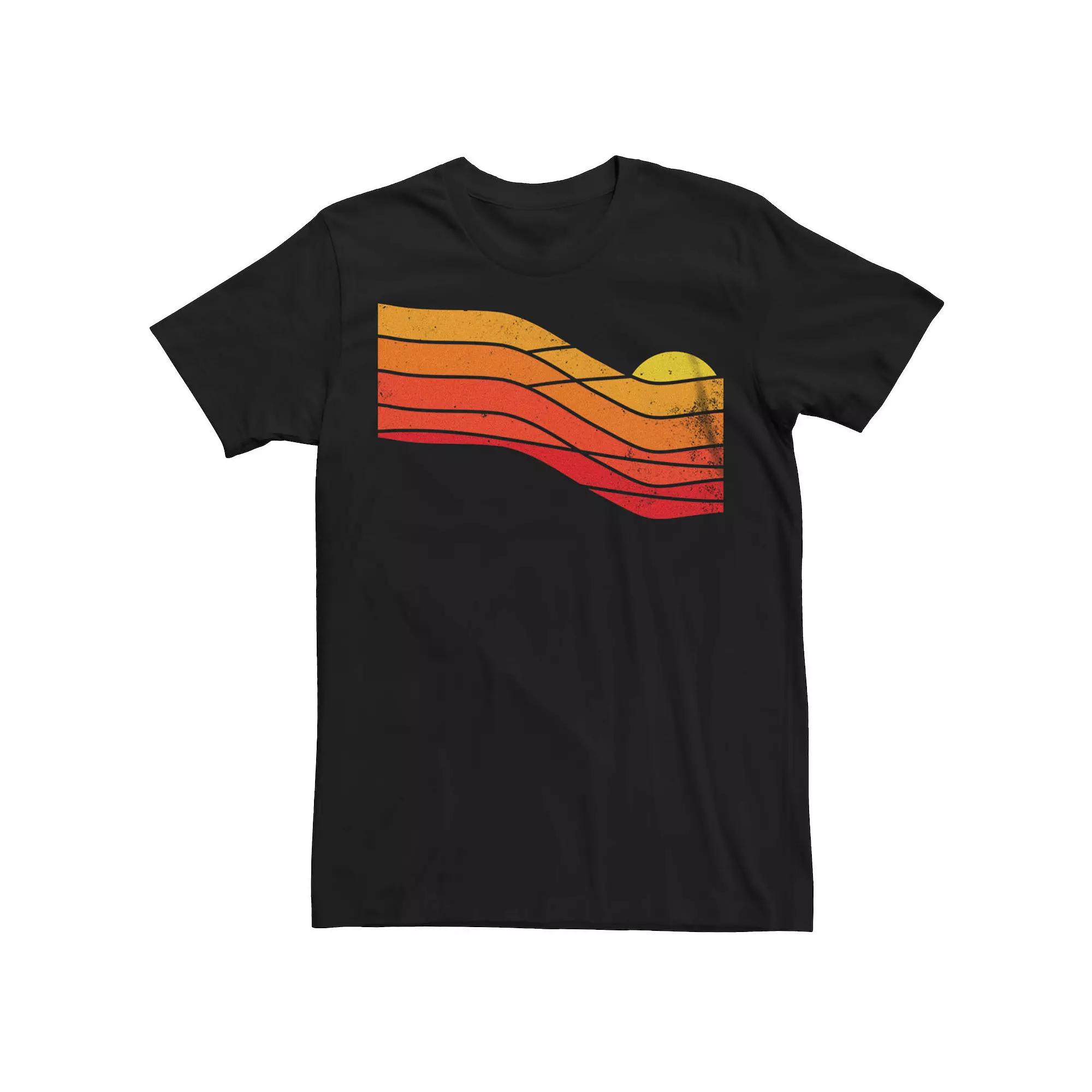 Men's 70's Retro Sunset Graphic Tee,  Product Image