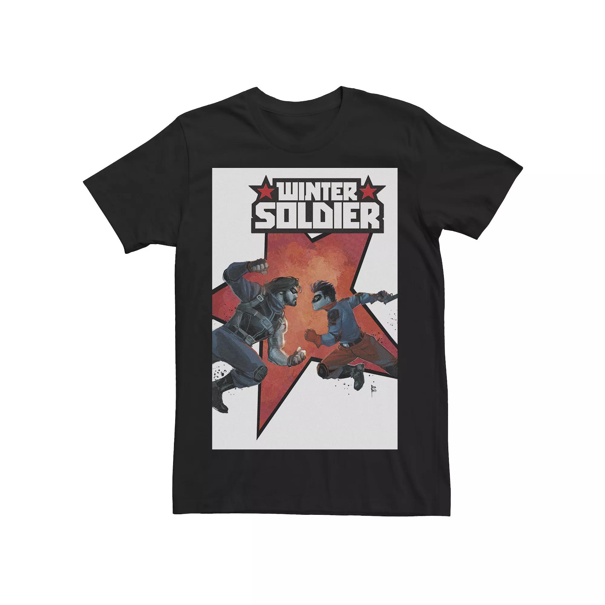 Men's Marvel Winter Soldier Buckey Against RJ Comic Book Cover Tee,  Product Image