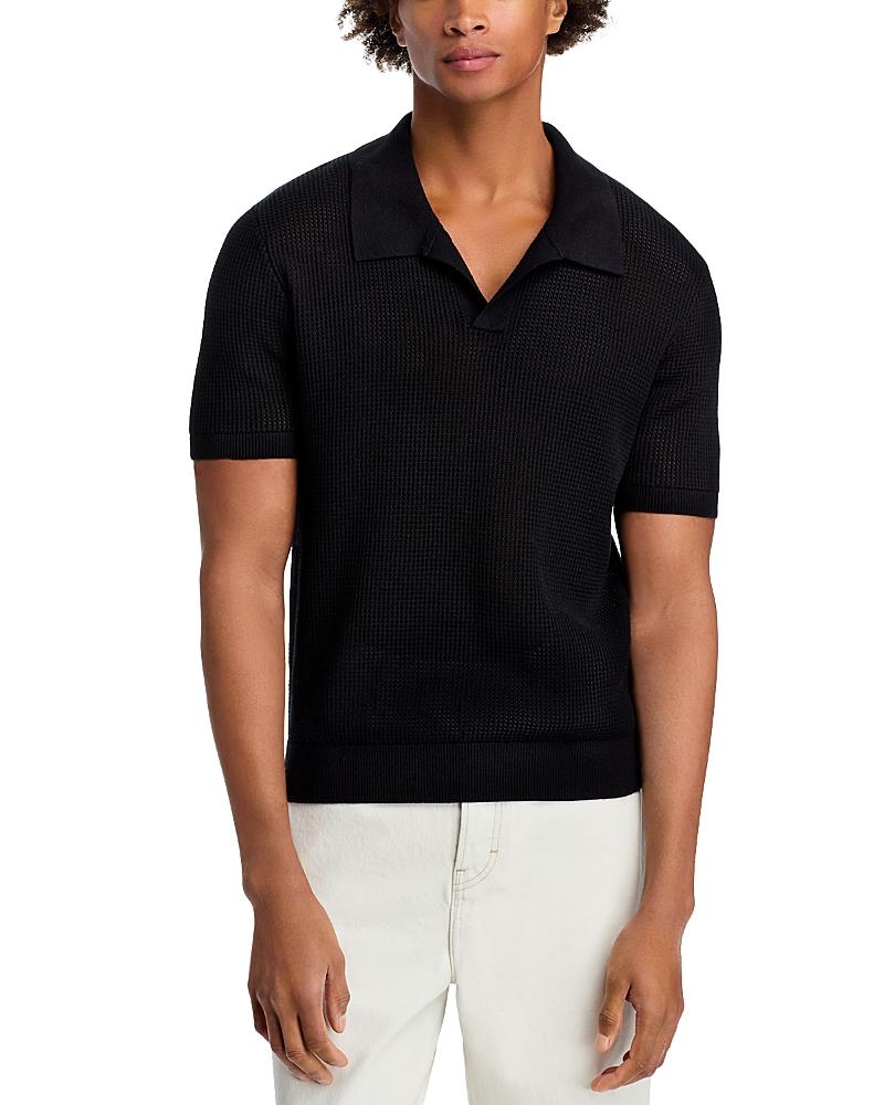 Mens Mesh Knit Polo Shirt Product Image
