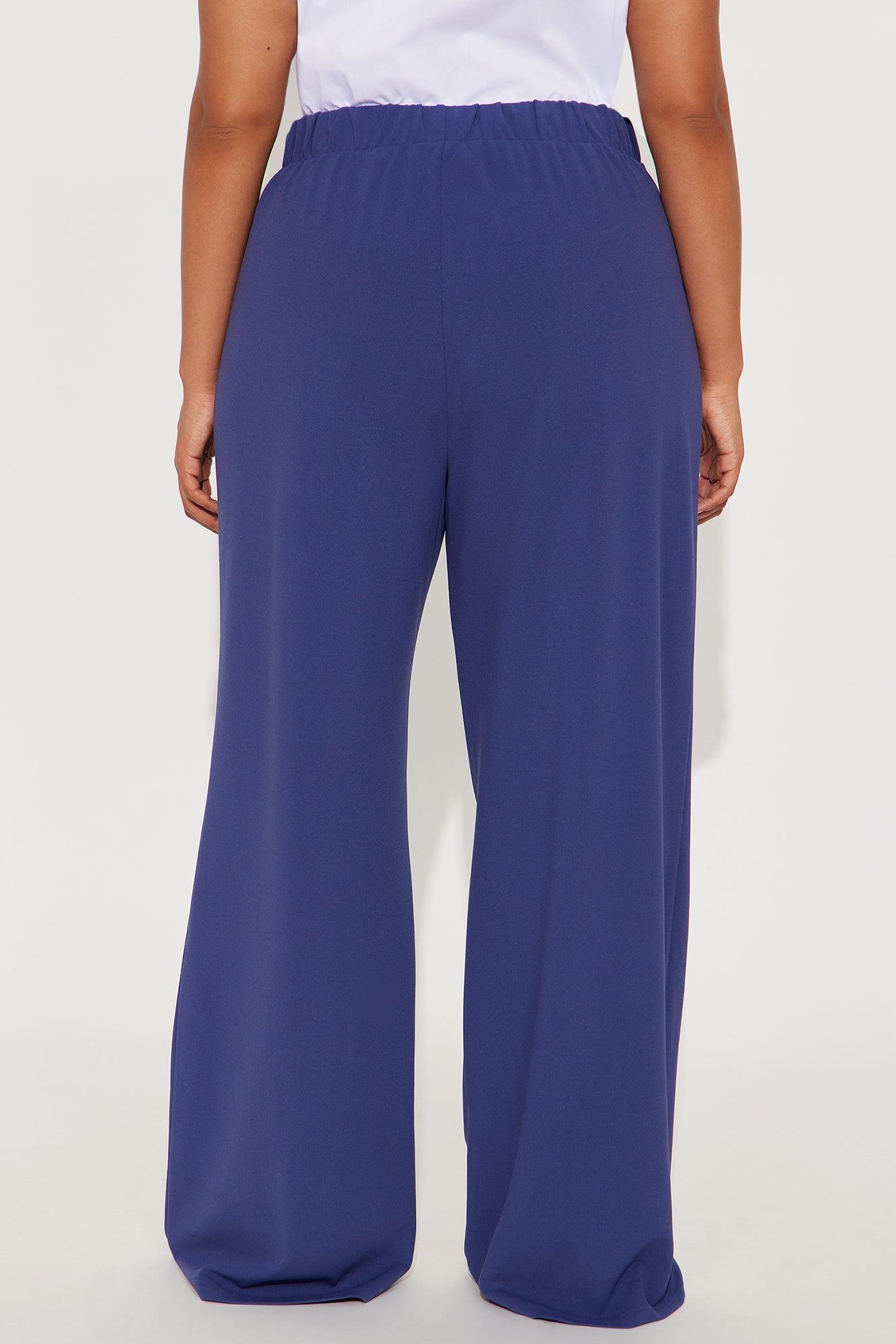 What Matters Most Wide Leg Trouser - Blue Female Product Image