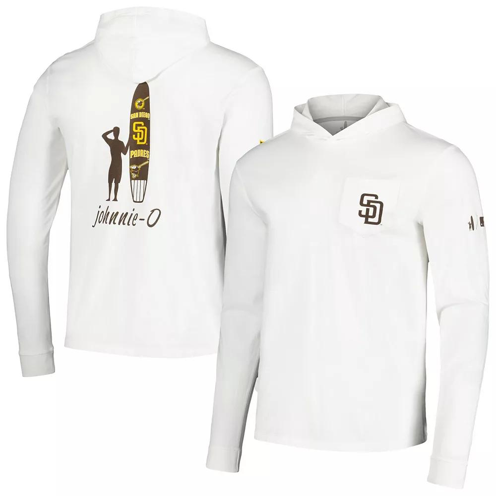 Men's johnnie-O White San Diego Padres Eddie Long Sleeve Hoodie T-Shirt, Size: XL Product Image