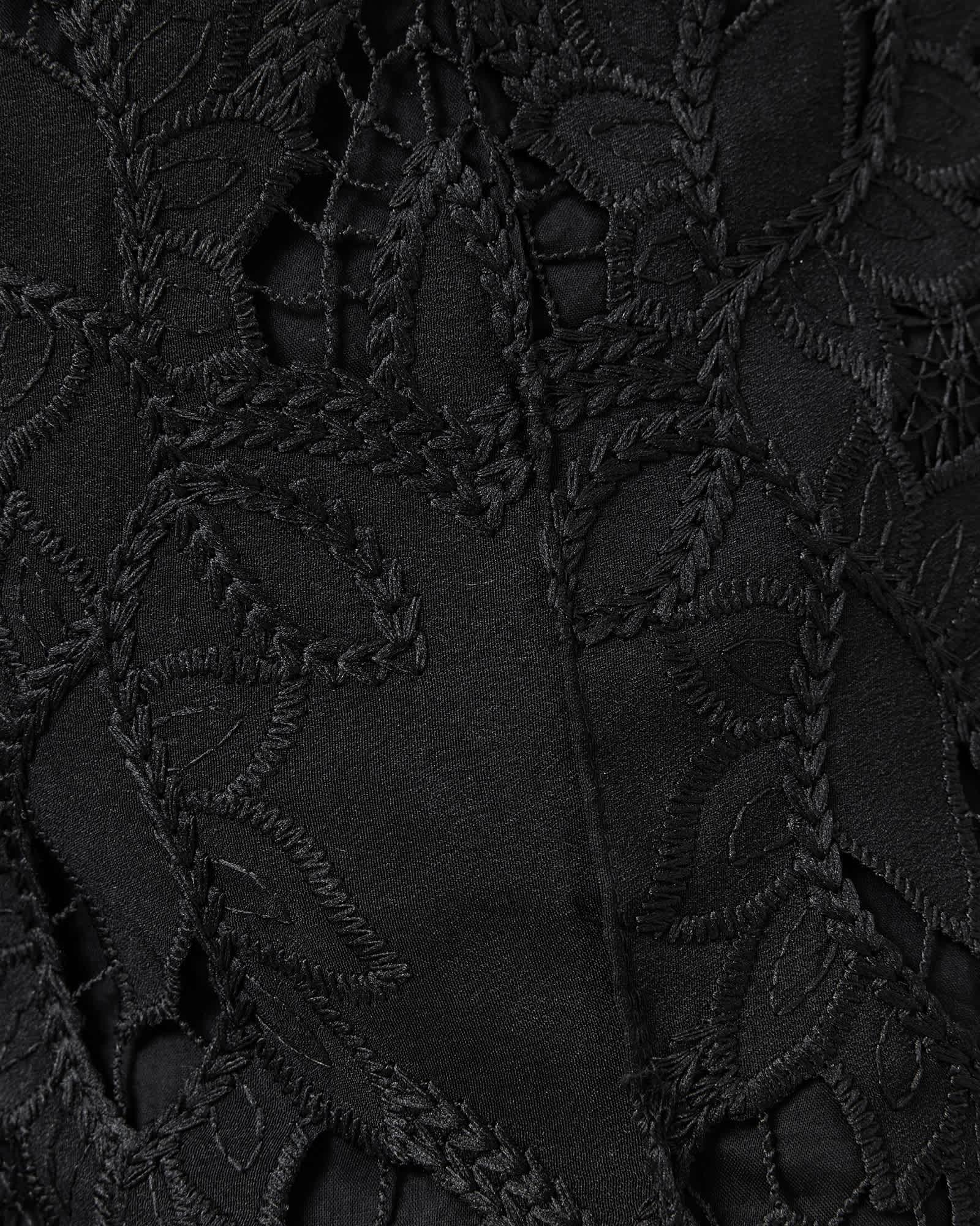 Charli Embroidered Straight Fit Pants Black | ALLSAINTS US Product Image