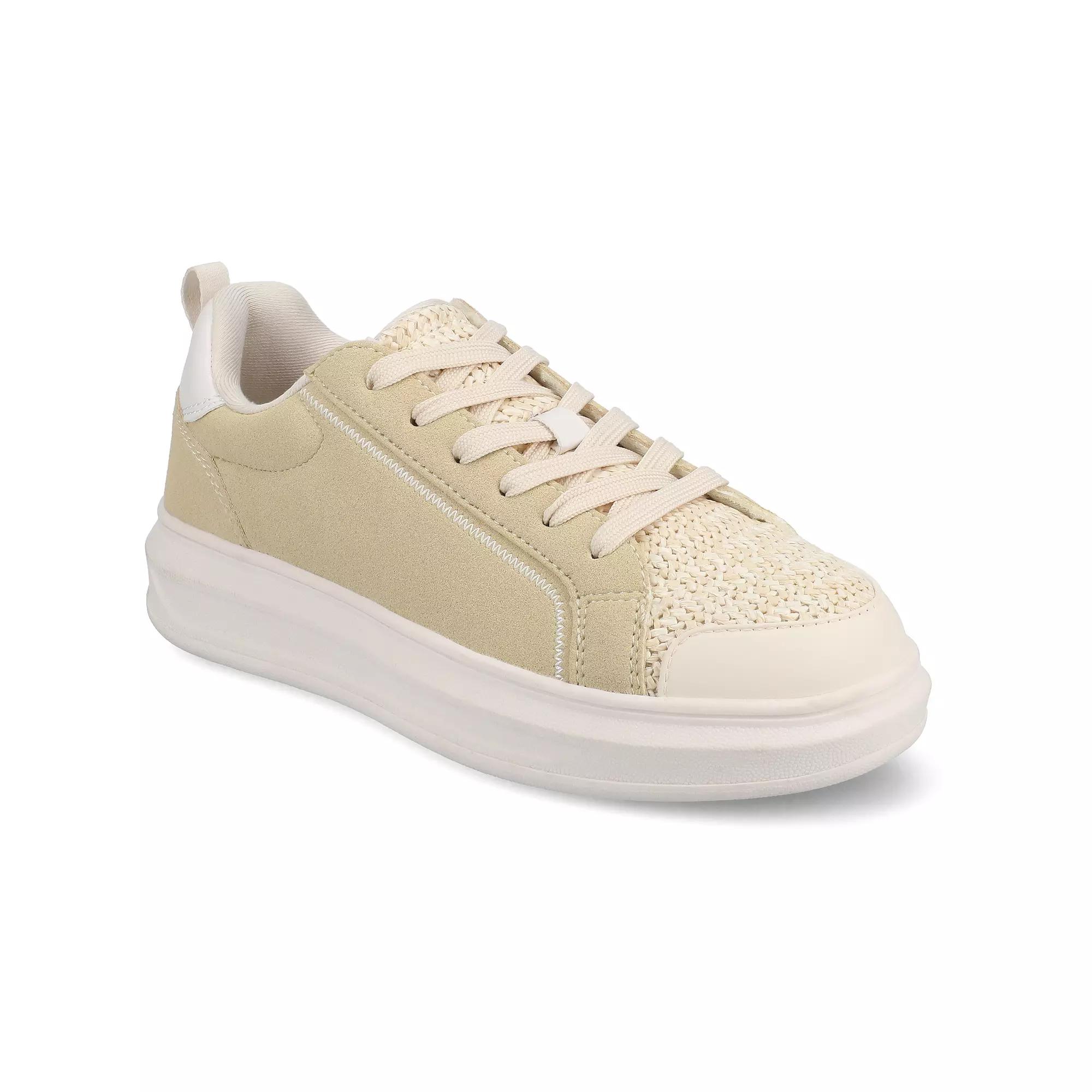 Journee Meeya Women's Casual Lace-Up Sneakers,  Product Image
