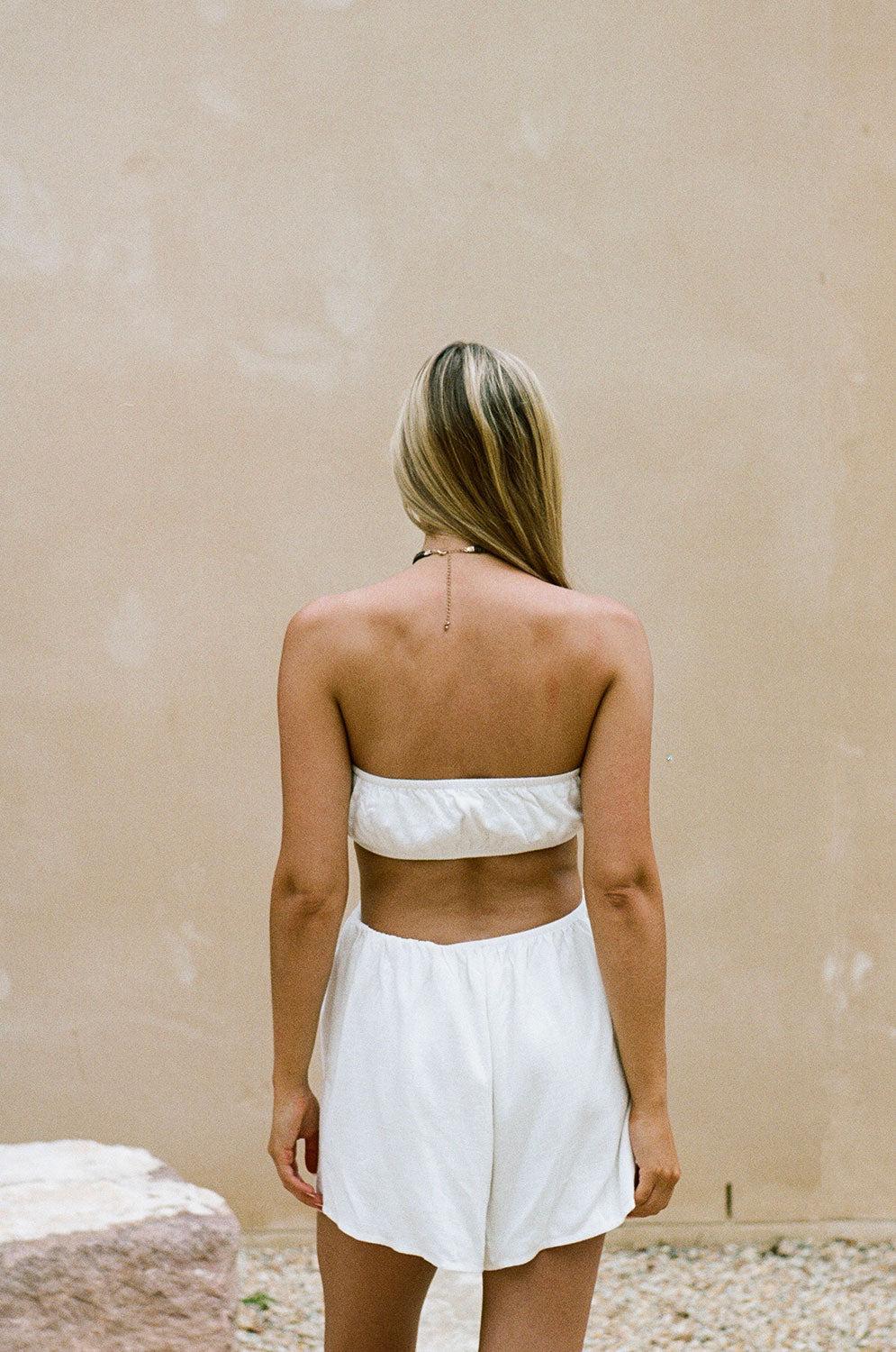 Ardelle Cutout Playsuit - White Product Image