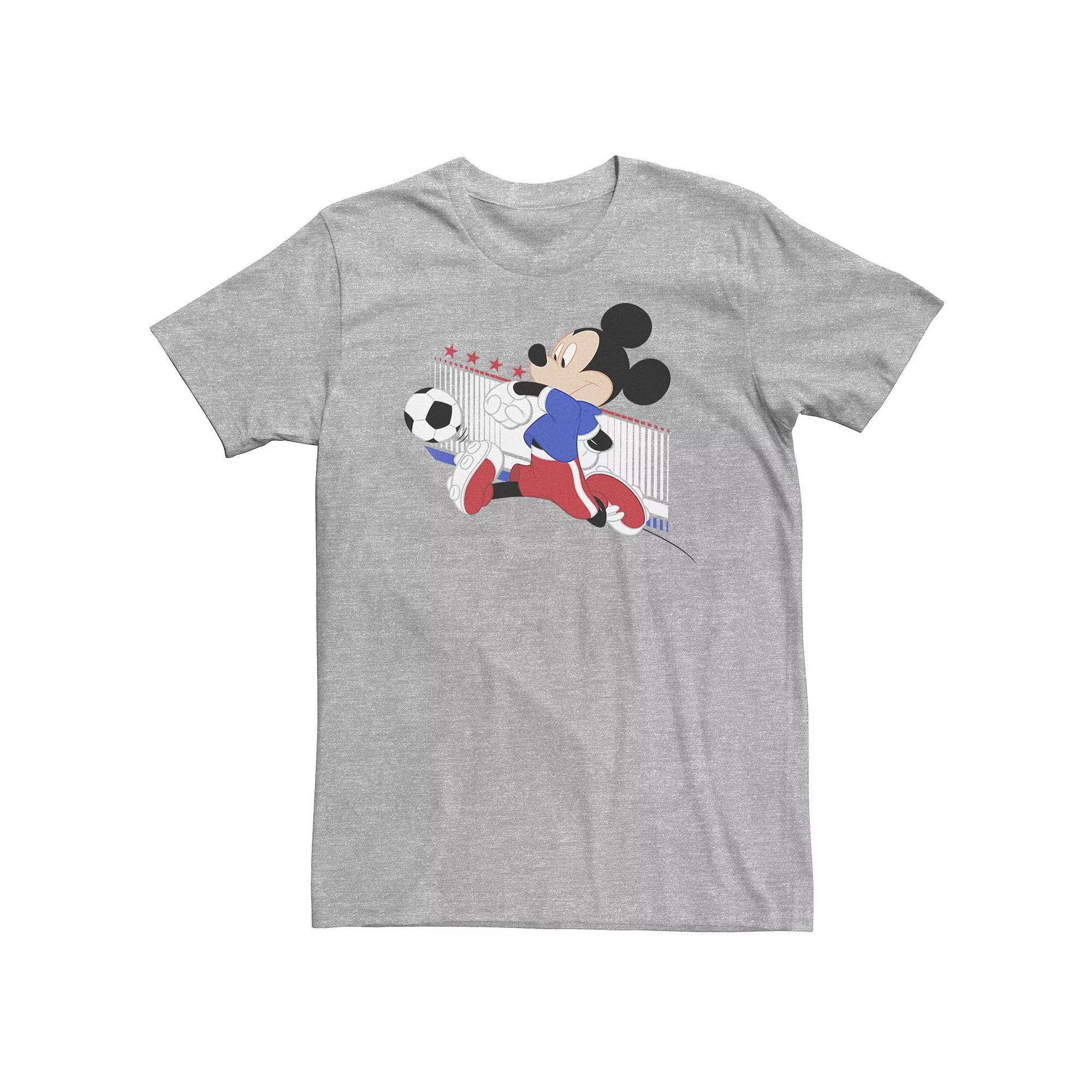 Big & Tall Disney Mickey Mouse French Soccer Uniform Portrait Tee, Men's,  Product Image