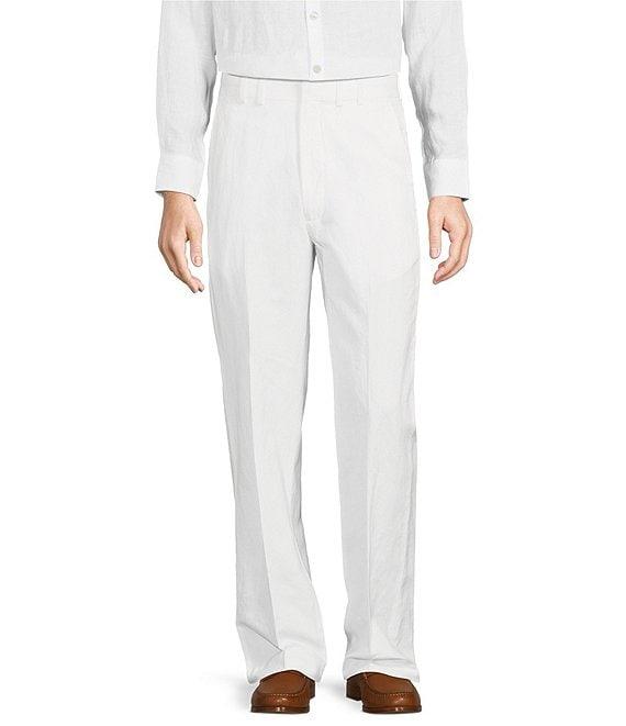 Murano Big & Tall Baird McNutt Linen Relaxed Fit Pleated Front Suit Separates Pants Product Image