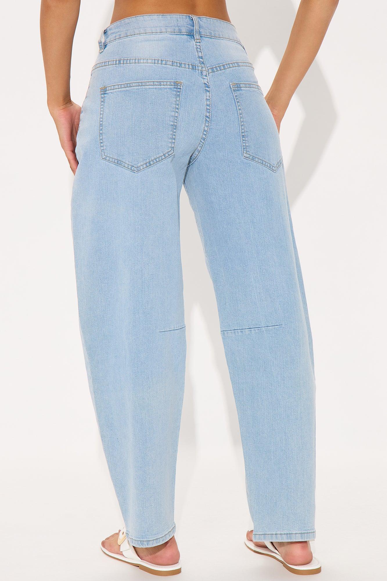 Topanga Slim Barrel Leg Jeans - Light Wash Female Product Image