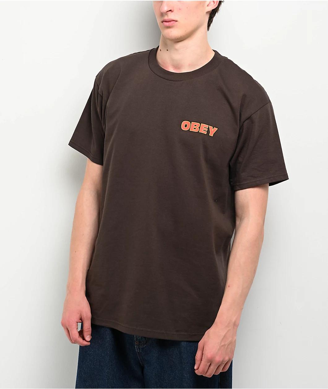 Obey Star Brown T-Shirt Product Image