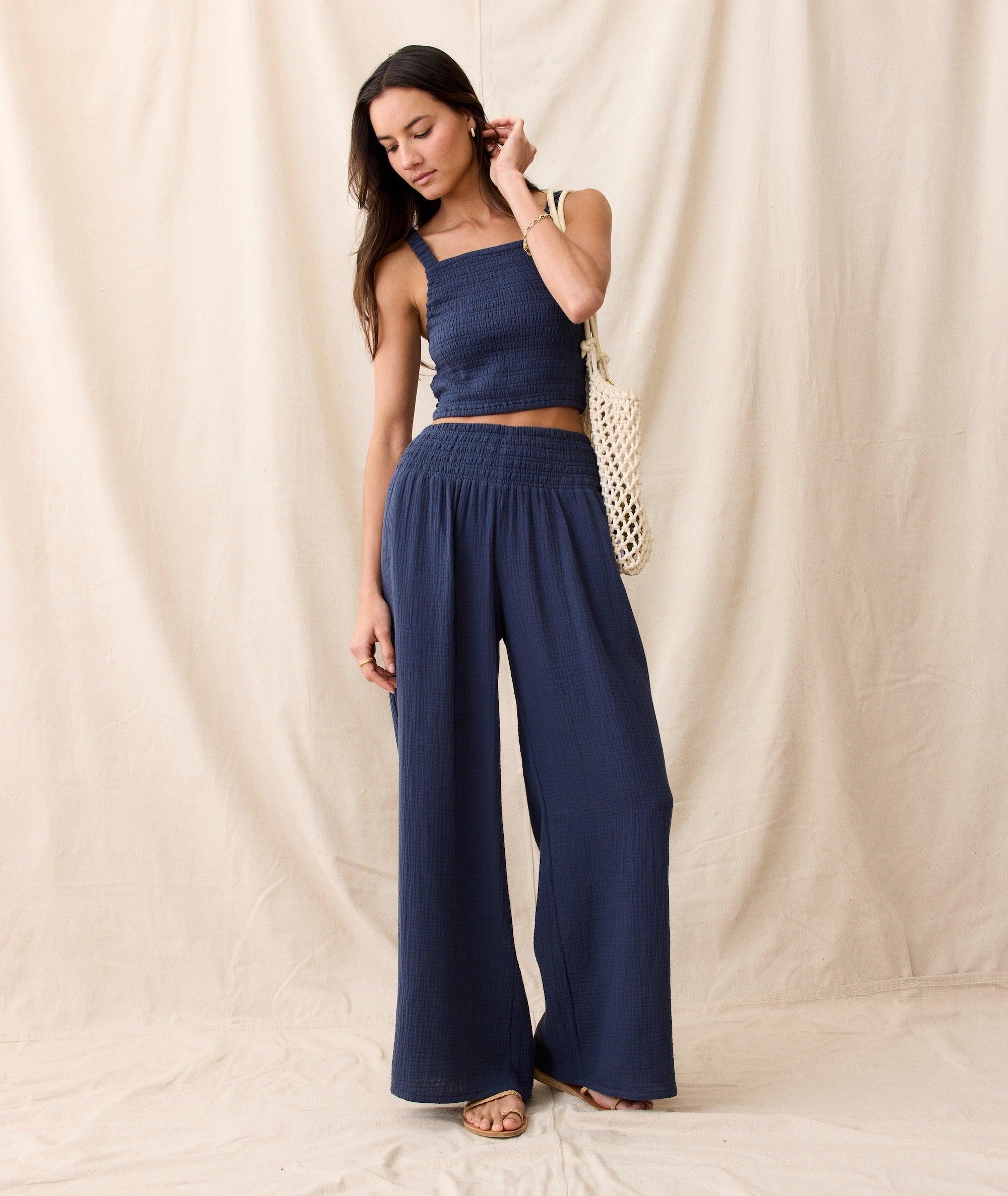 Sophia Double Cloth Palazzo Pant Product Image