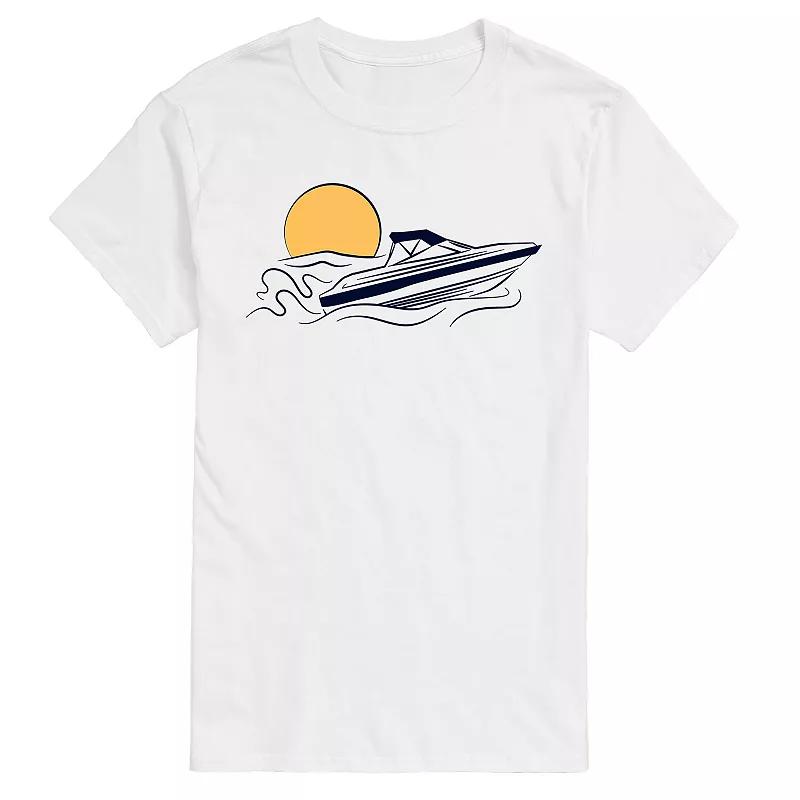 Big & Tall Speed Boat Graphic Tee, Men's,  Product Image