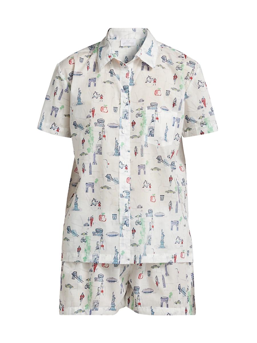 Womens New York Cotton Short Pajama Product Image