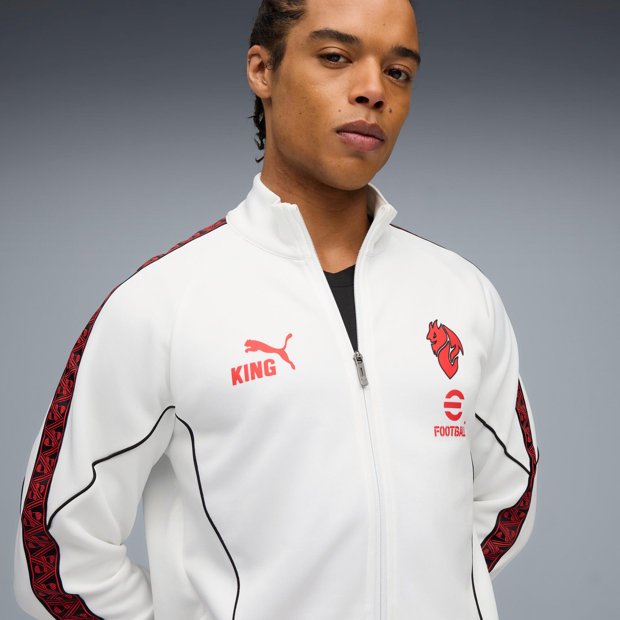 PUMA AC Milan KING Anthem Jacket Men in White/For All Time Red Product Image