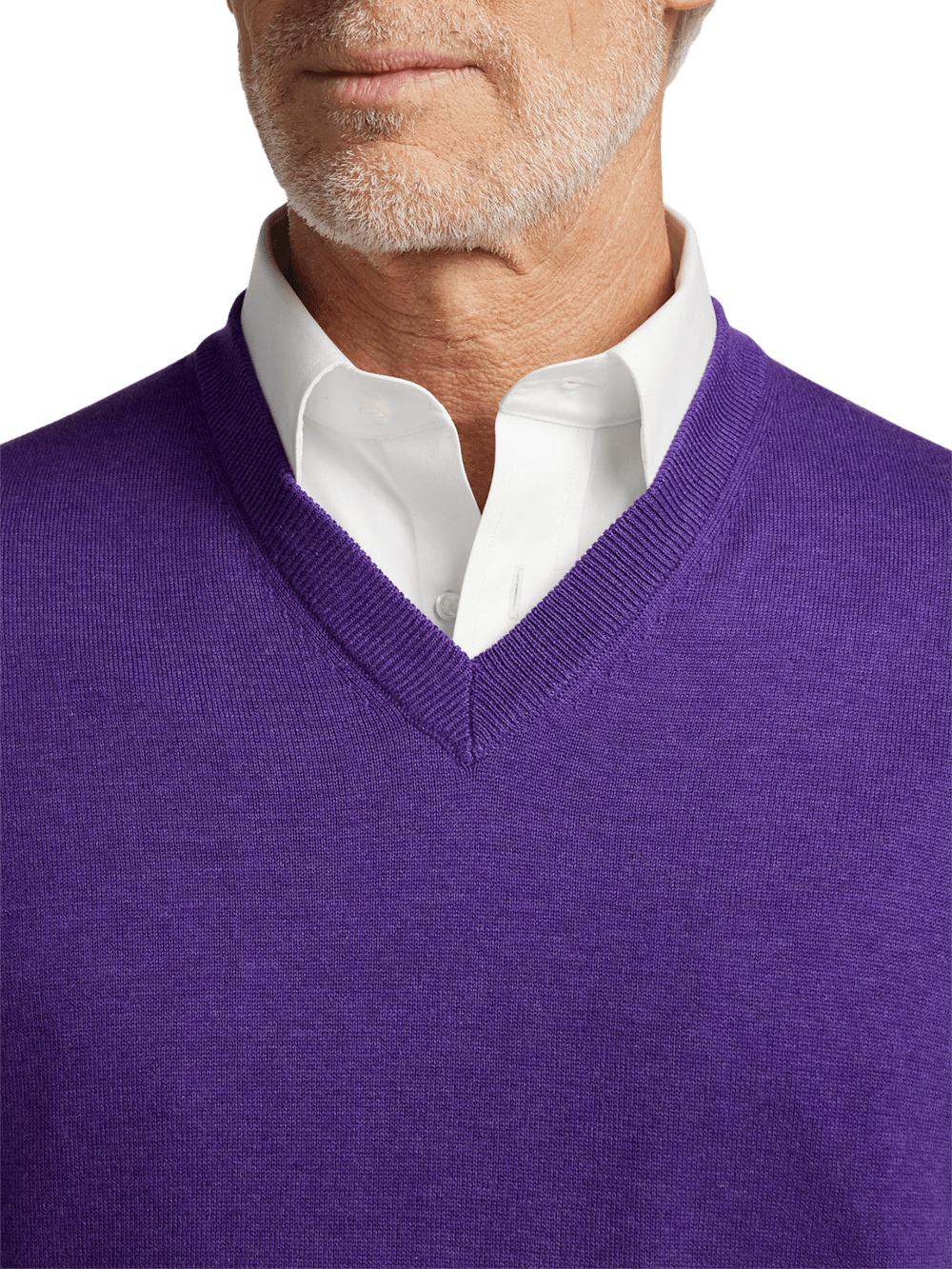 Supima Cotton Vest - Purple Product Image