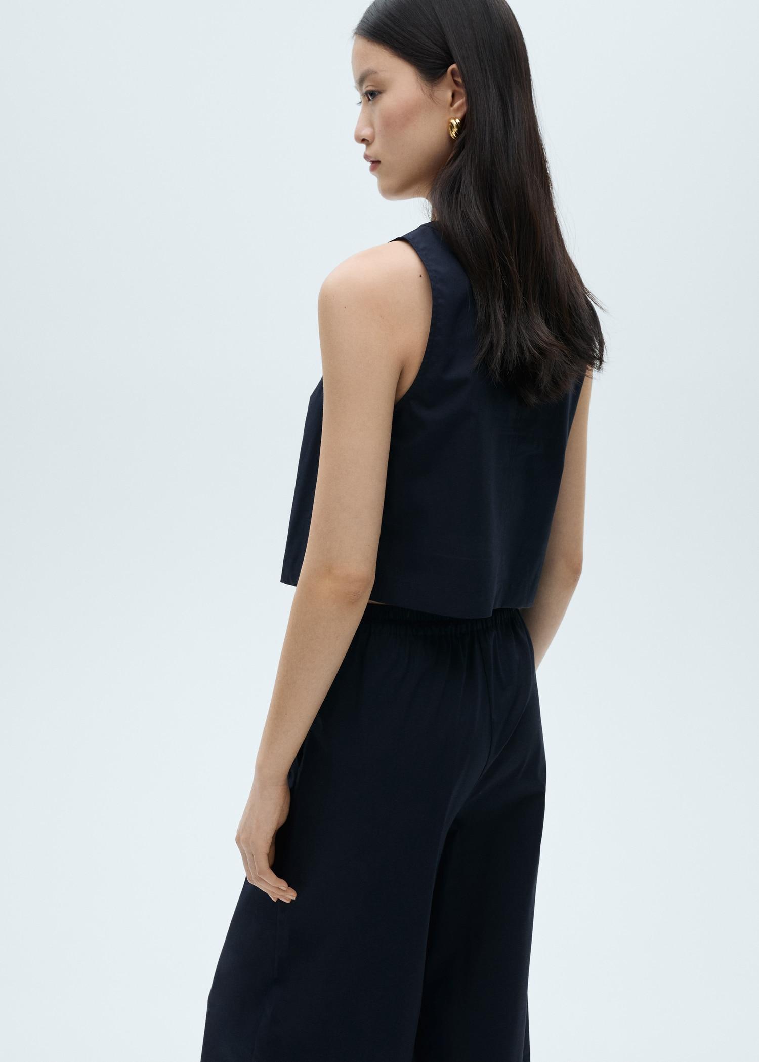 Cotton crop top - Women | MANGO USA Product Image