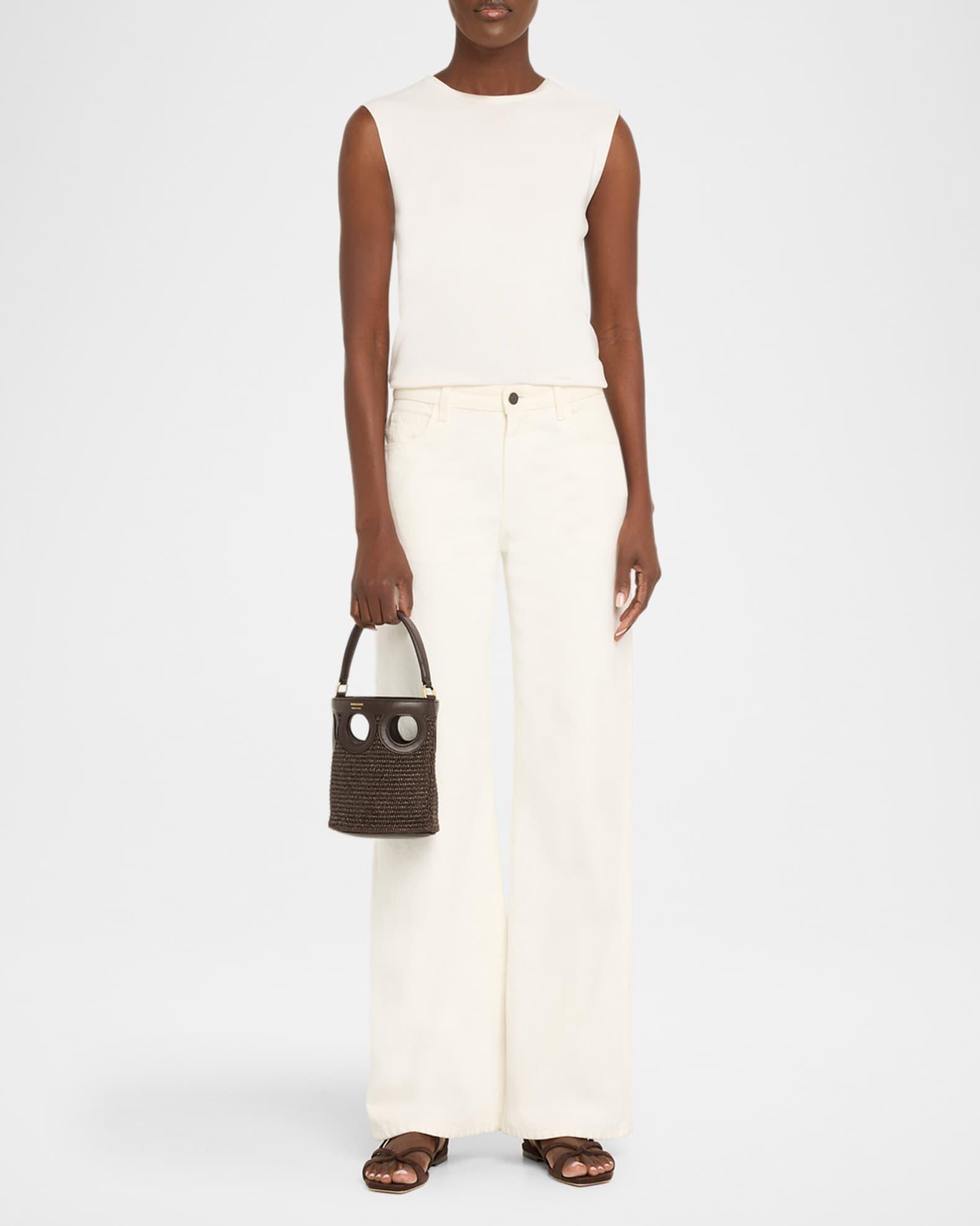 Cutout Raffia Bucket Bag Product Image