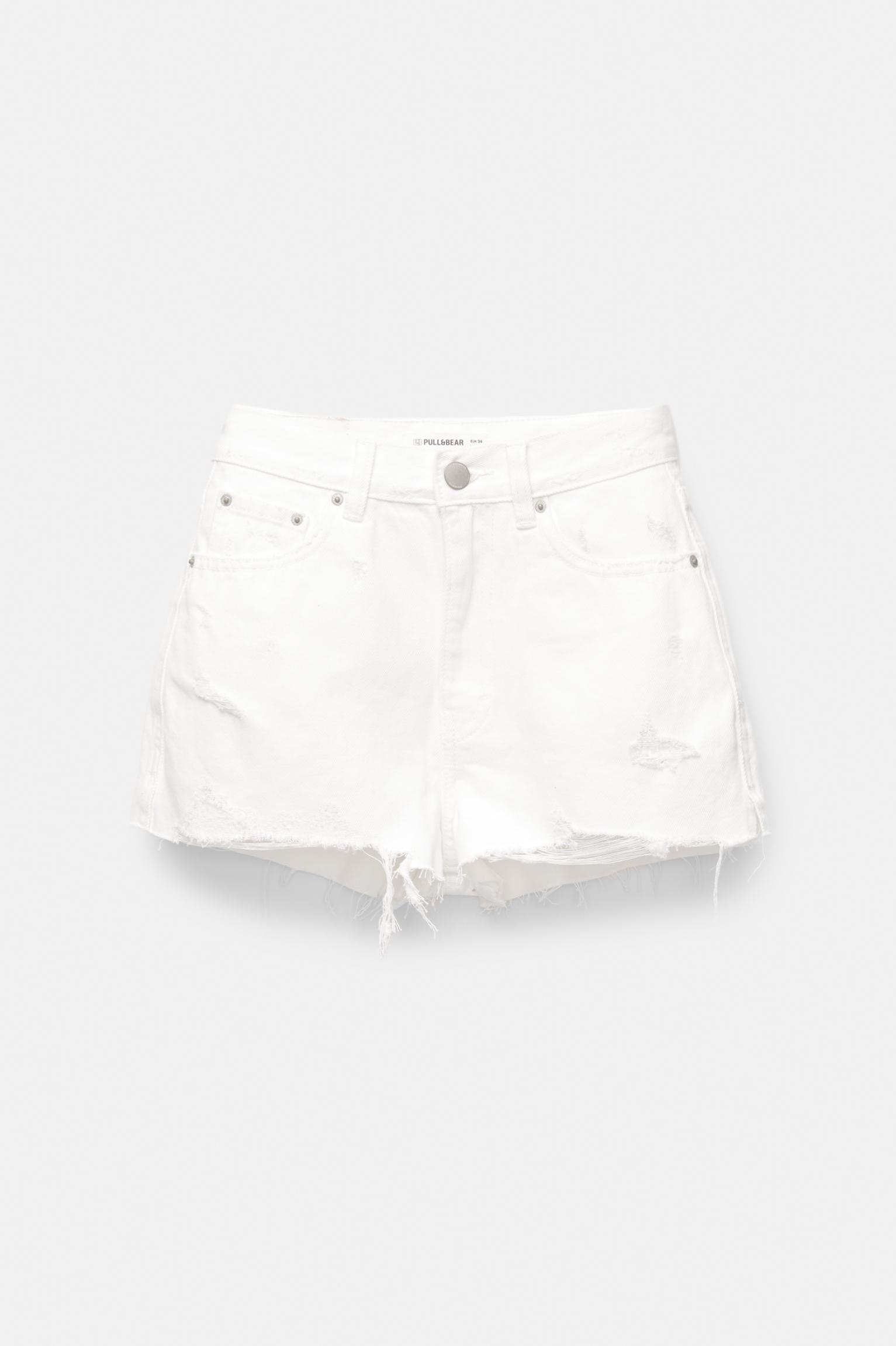 Ripped denim shorts Product Image