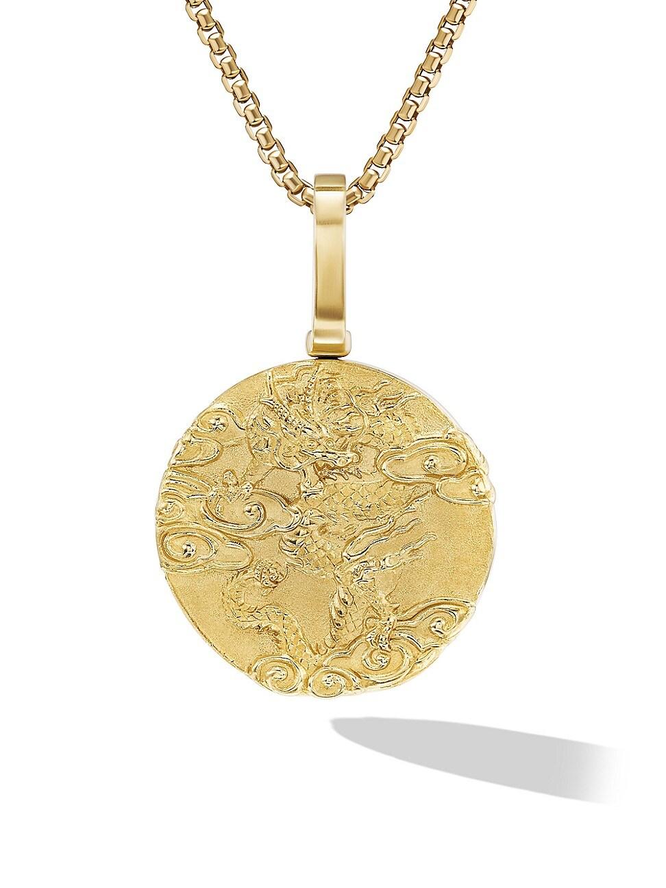 Mens Dragon Amulet in 18K Yellow Gold Product Image