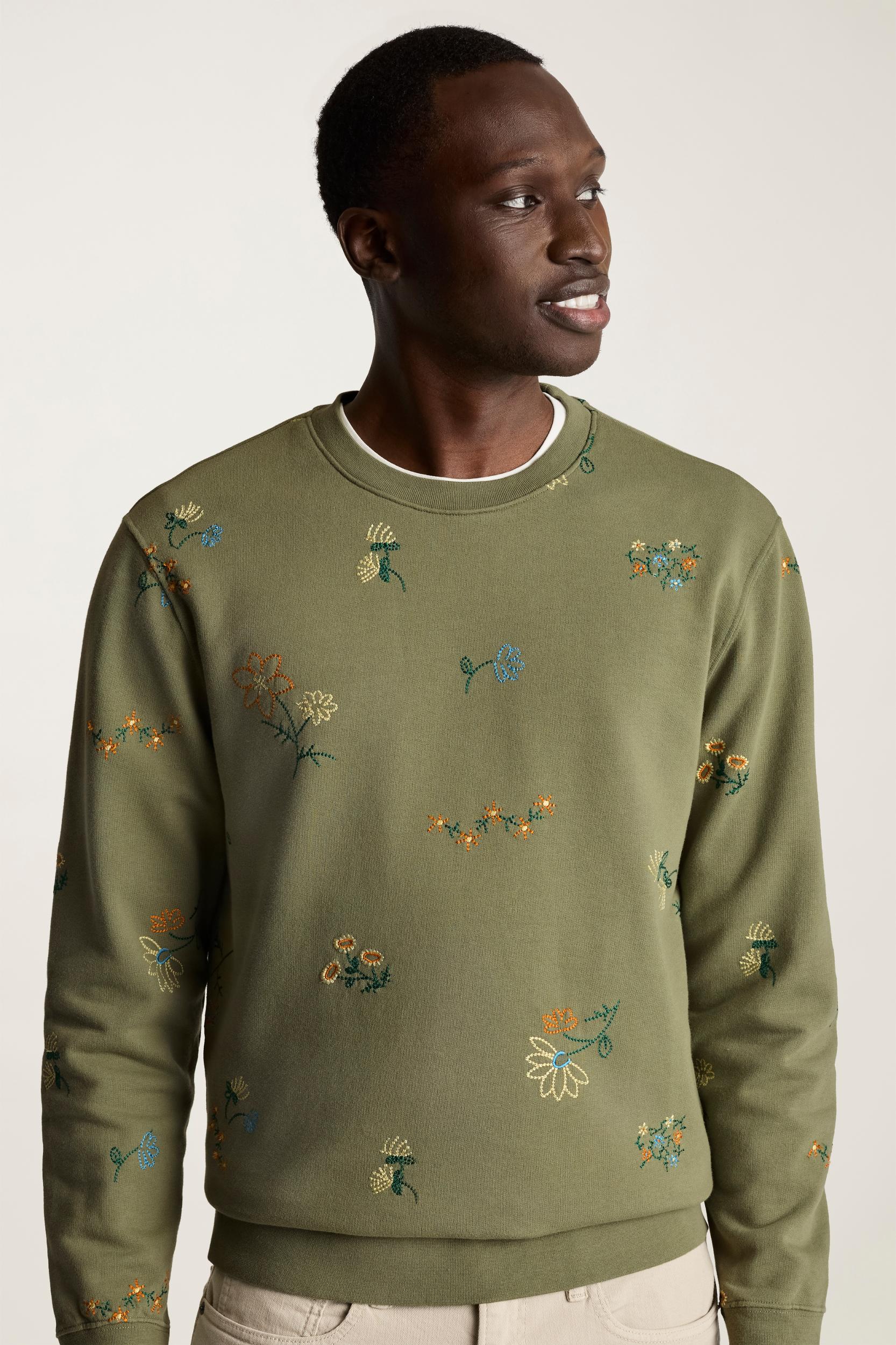 Embroidered French Terry Crew Product Image