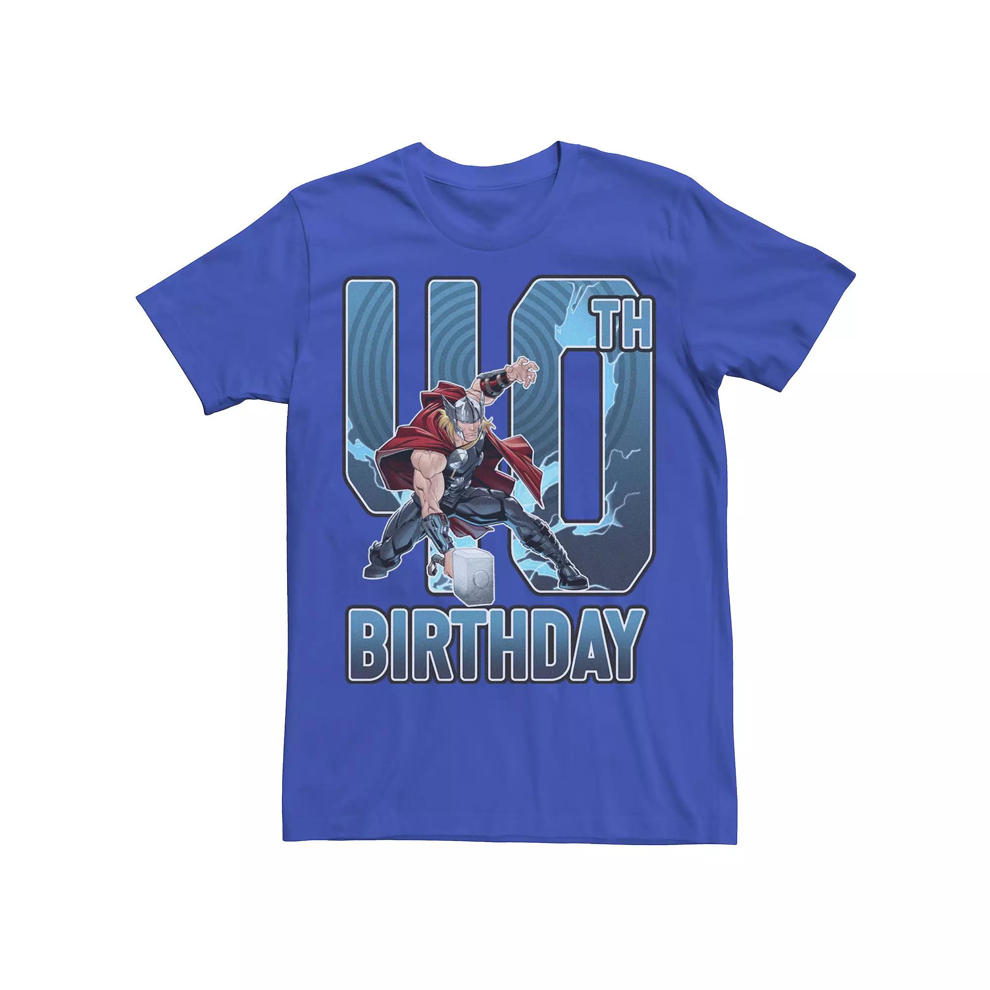 Men's Marvel Thor Hammer 40th Birthday Graphic Tee,  Product Image