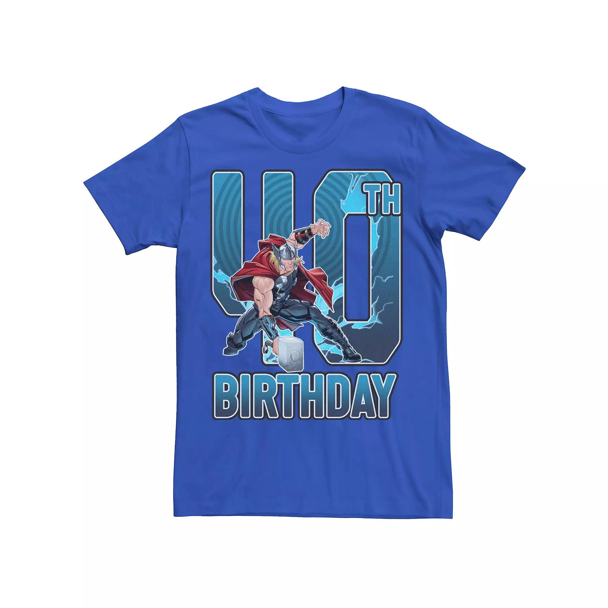 Men's Marvel Thor Hammer 40th Birthday Graphic Tee,  Product Image