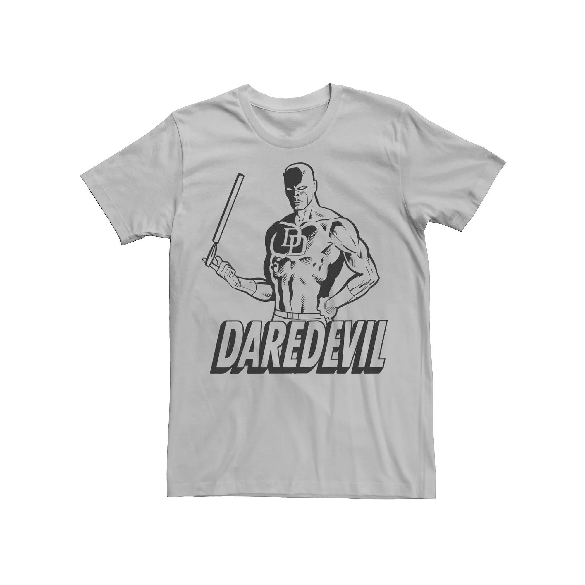 Men's Marvel Daredevil Classic Retro Tonal Line Art Tee,  Product Image