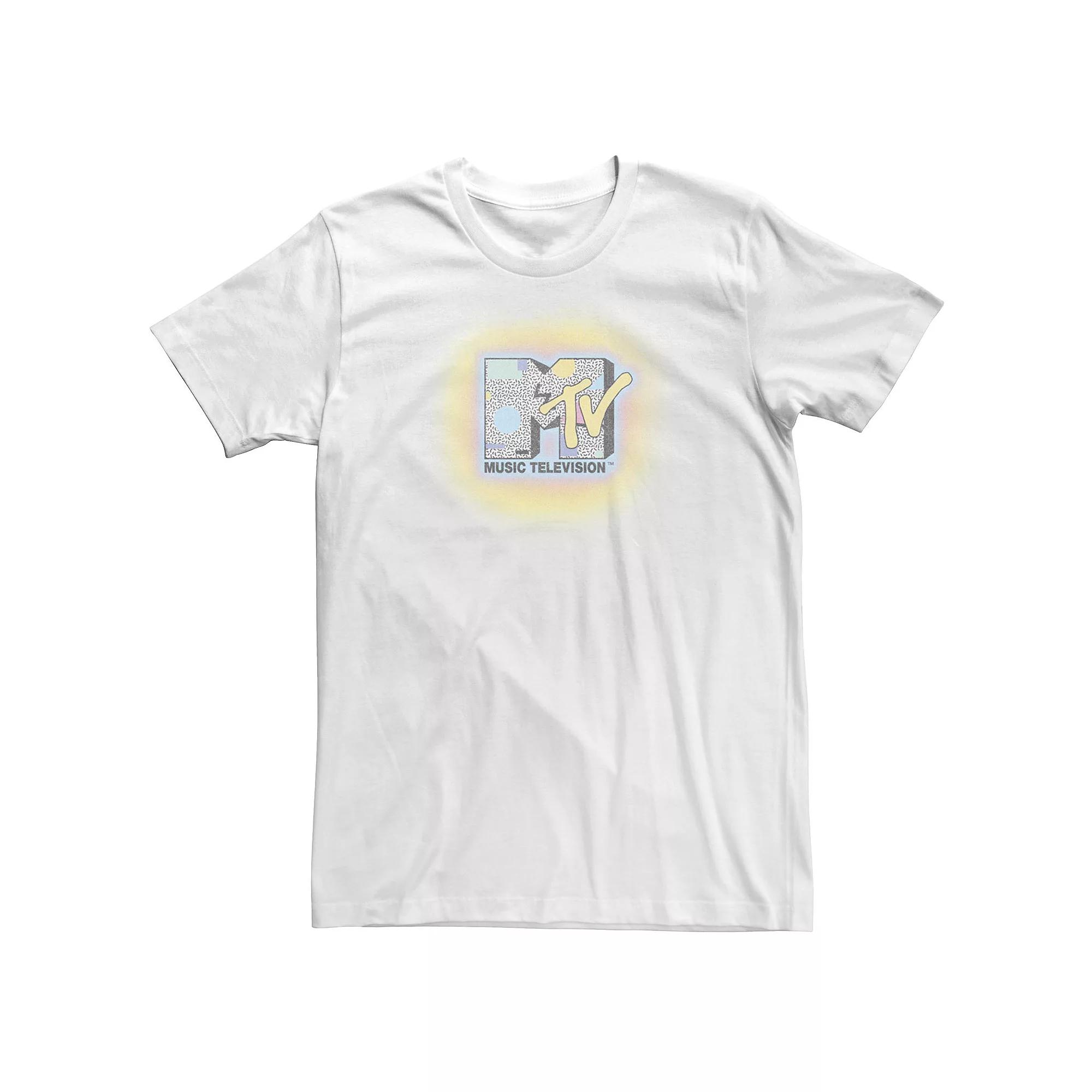 Men's MTV Faded Retro Abstract Logo Short Sleeve Tee,  Product Image