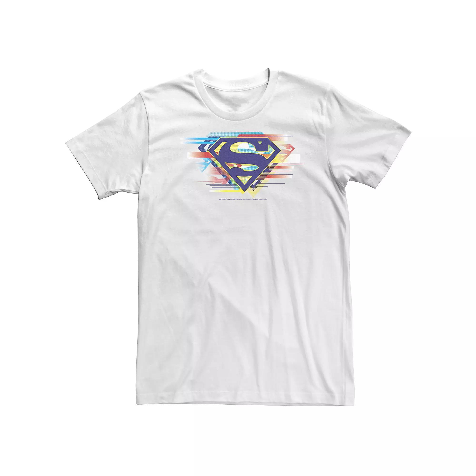 Big & Tall DC Comics Superman Tri-Colored Chest Logo Tee, Men's,  Product Image