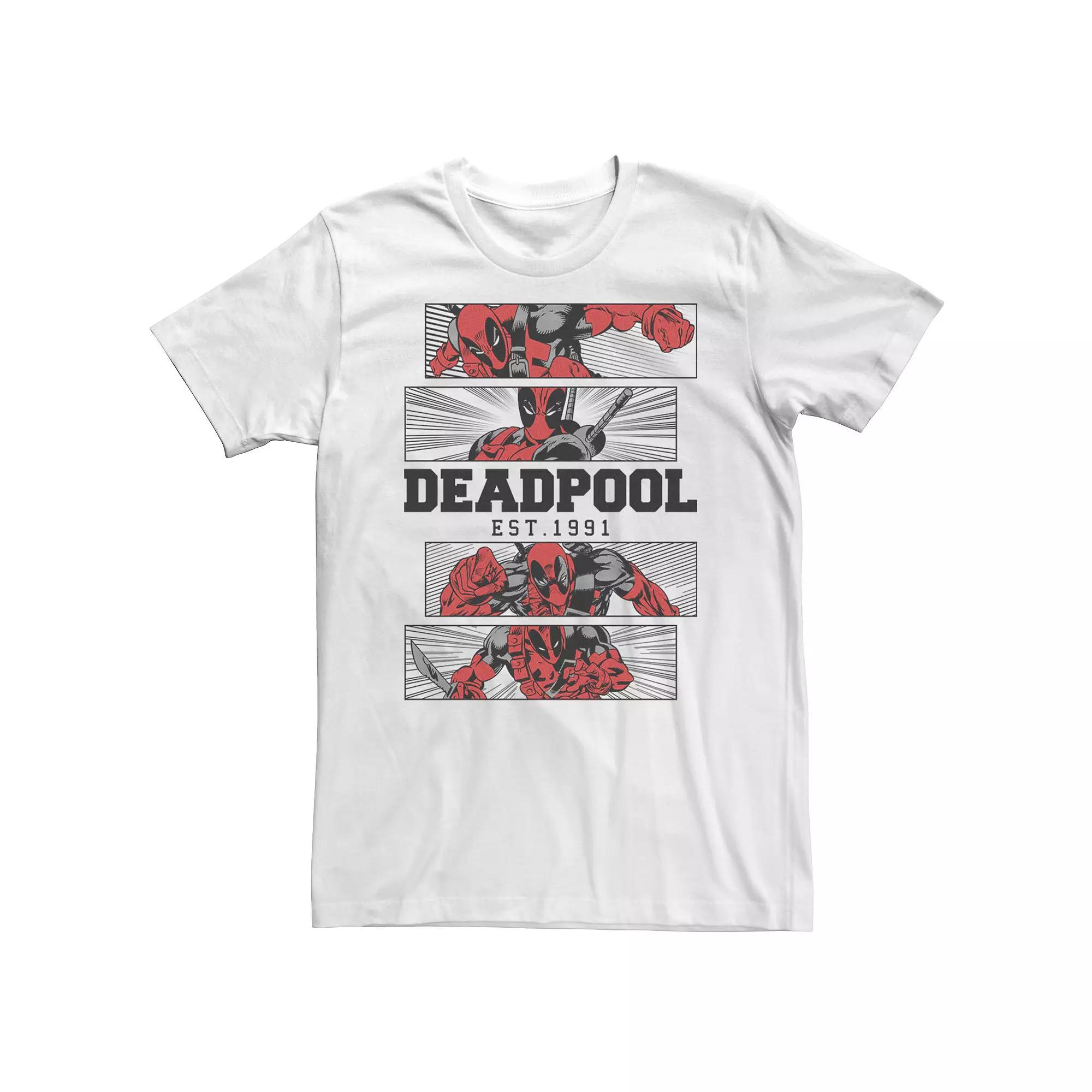 Big & Tall Deadpool Action Shot Panels Tee, Men's,  Product Image