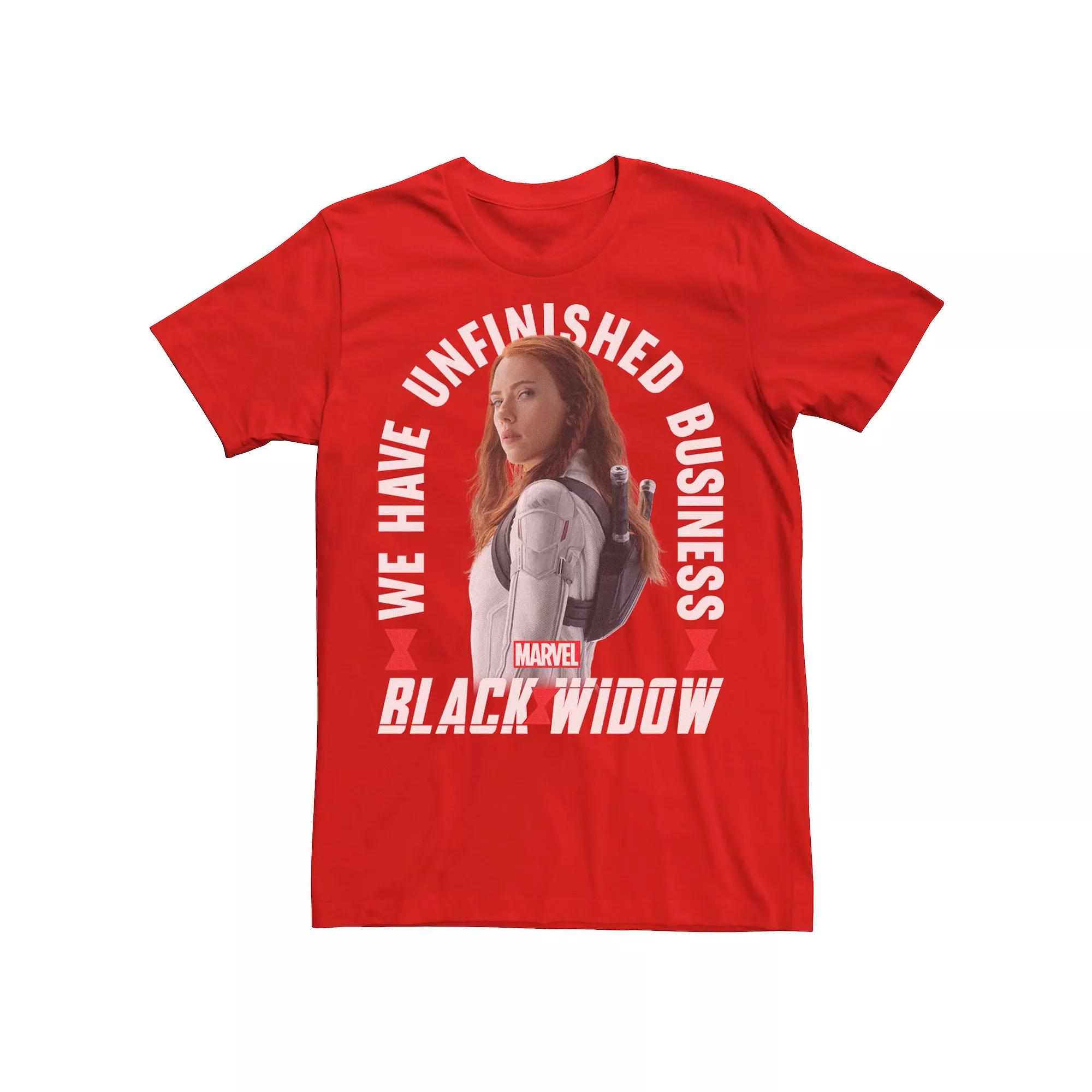Men's Marvel Black Widow Unfinished Business Portrait Tee,  Product Image
