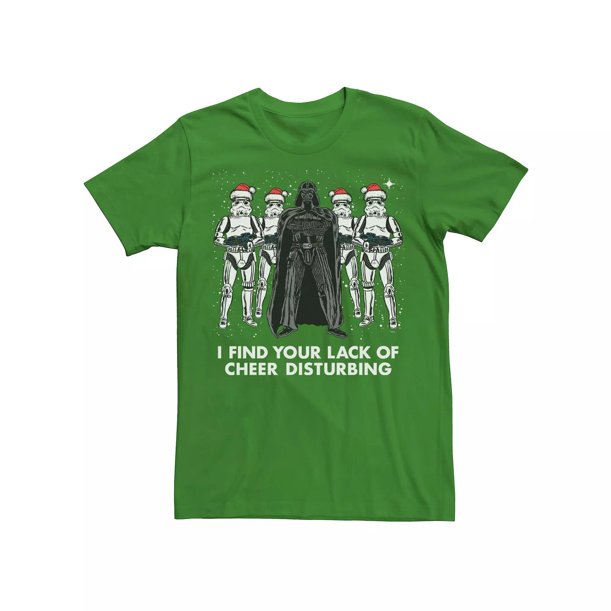 Men's Star Wars Vader Trooper Lack Cheer Christmas Tee,  Product Image