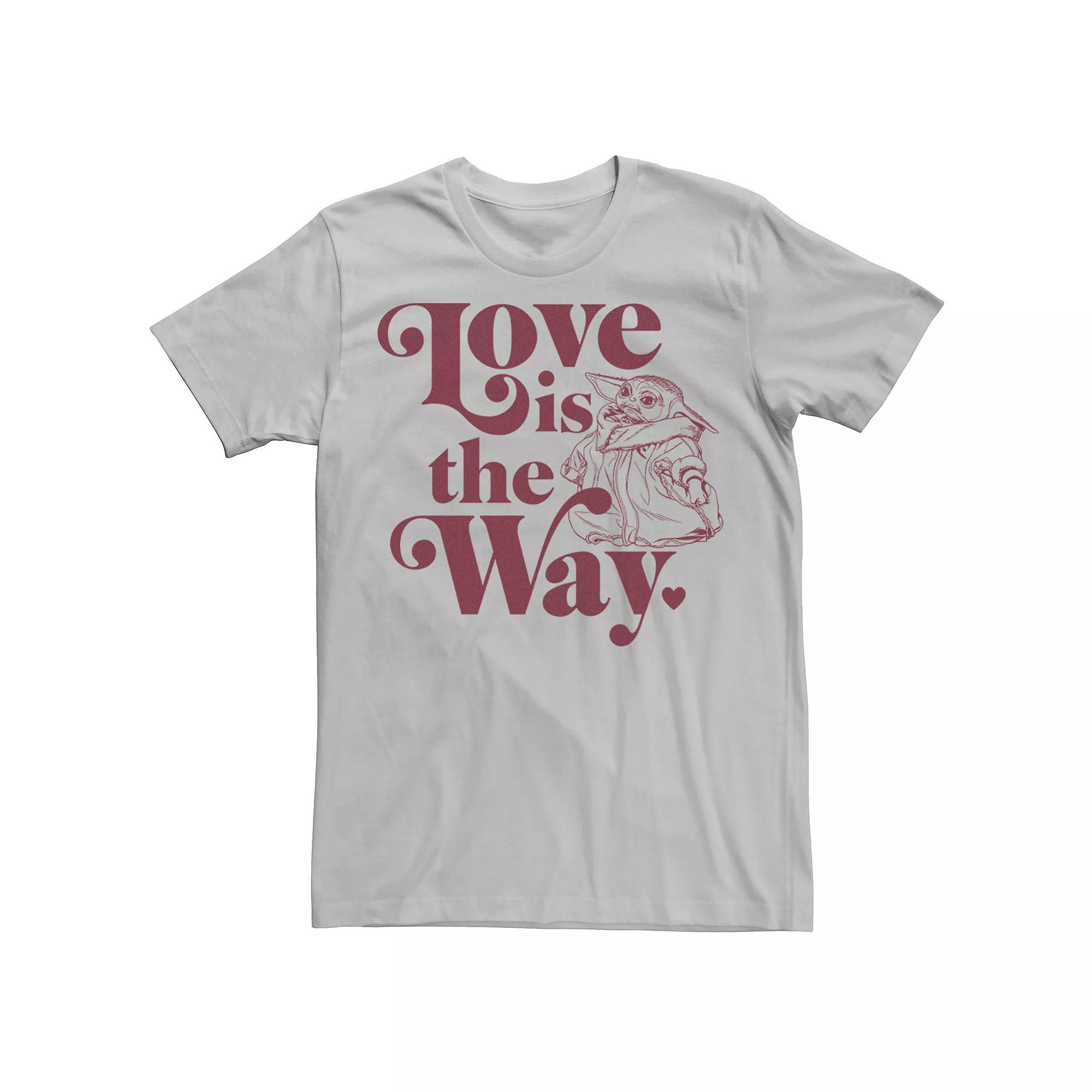 Men's Star Wars: The Mandalorian The Child Love Way Valentines Day Tee,  Product Image