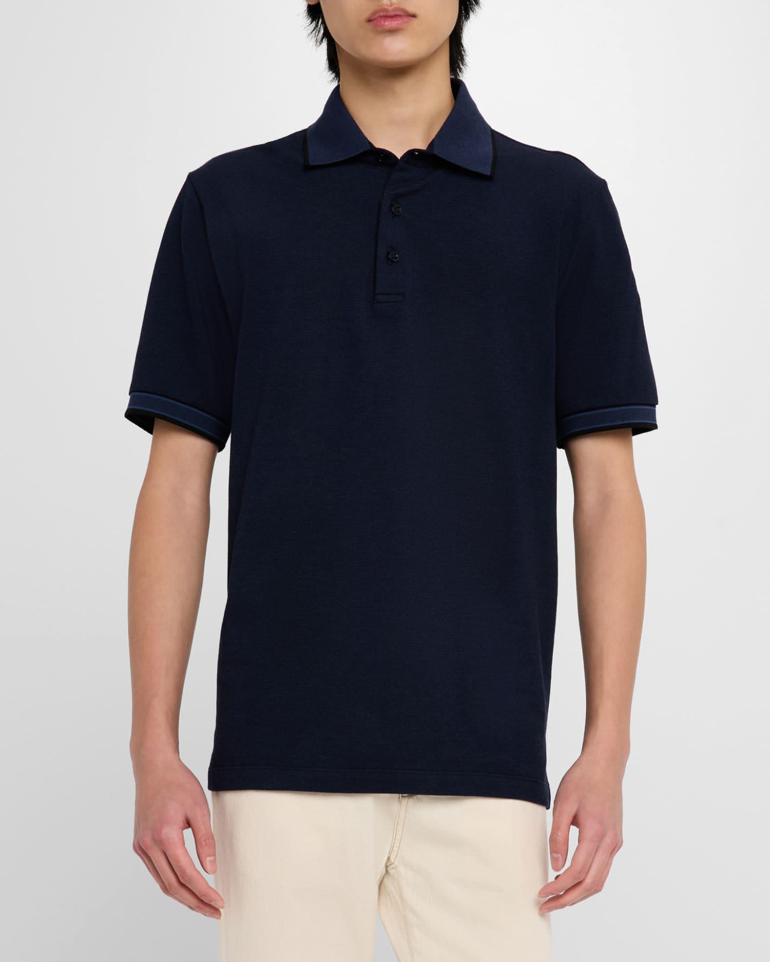 Men's Cotton Pique Polo Shirt Product Image
