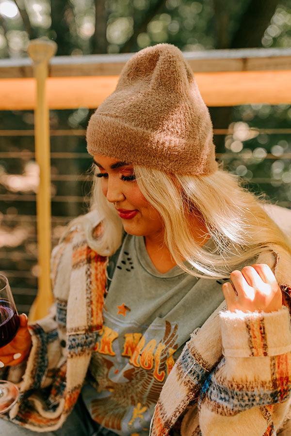 Snowy Afternoon Ultra Soft Beanie in Mocha Product Image