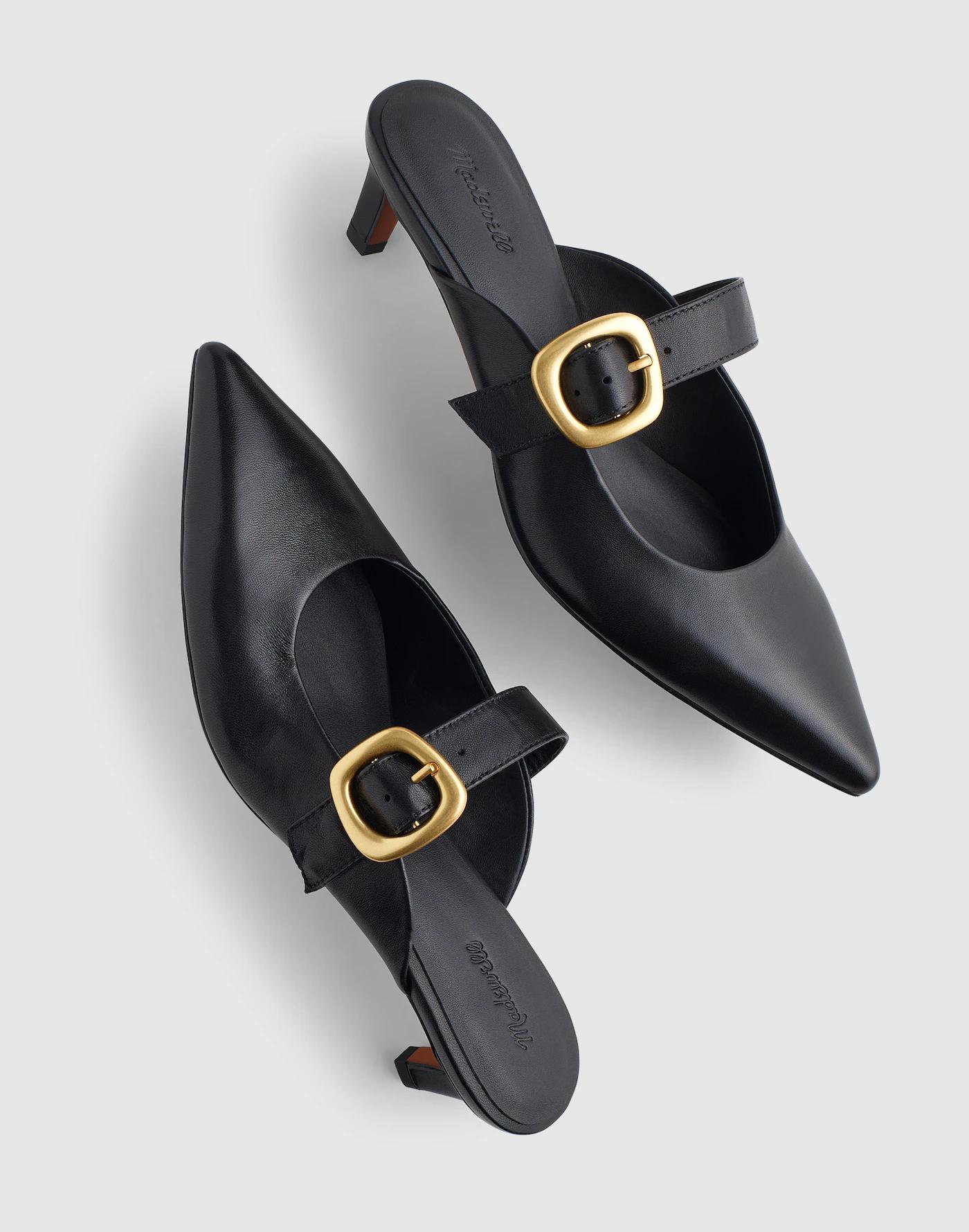 The Emilie Mule in Leather Product Image