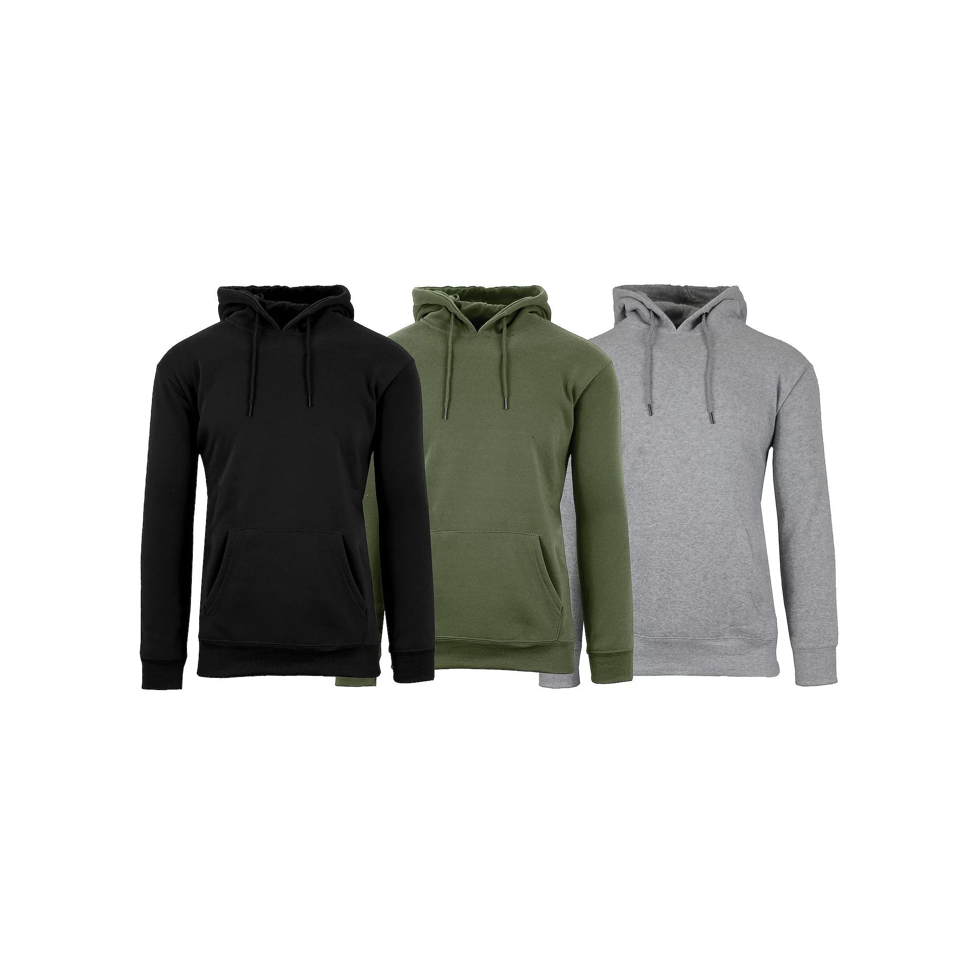 Men's Rudolph 3-Pack Heavyweight Fleece-Lined Modern Fit Hoodie, Size: XL, Black Olive Gray Product Image