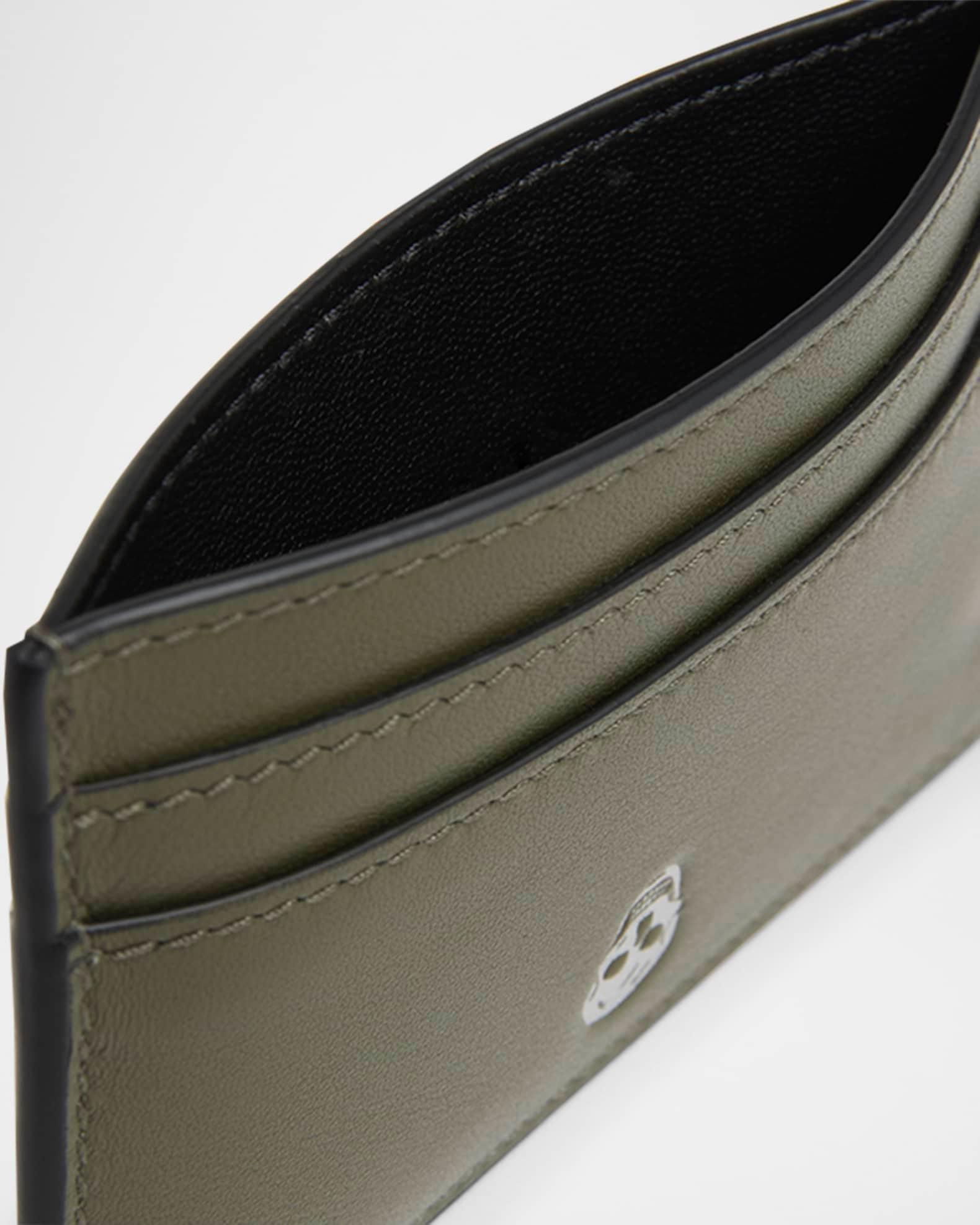 Men's Skull Logo Leather Card Holder Product Image