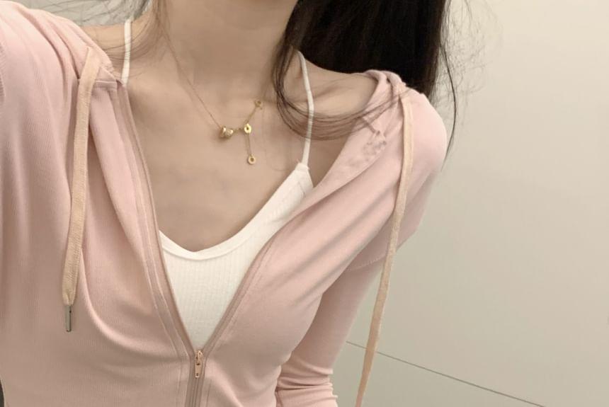 Plain Zip Hoodie / Mid Rise Shorts Product Image