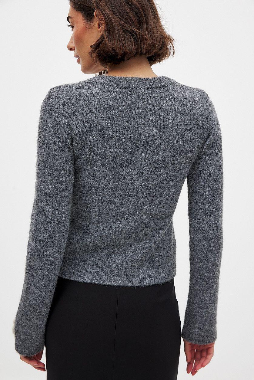 Rose Sleeve Detail Cardigan Product Image