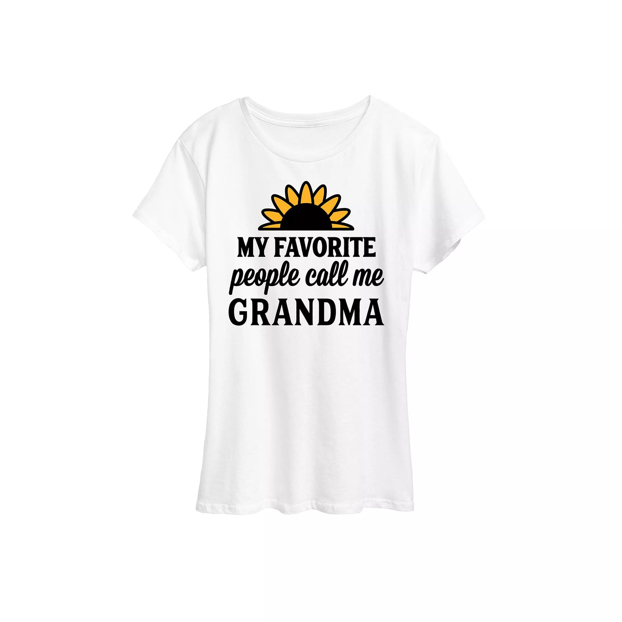 Women's Favorite People Call Me Grandma Graphic Tee,  Product Image