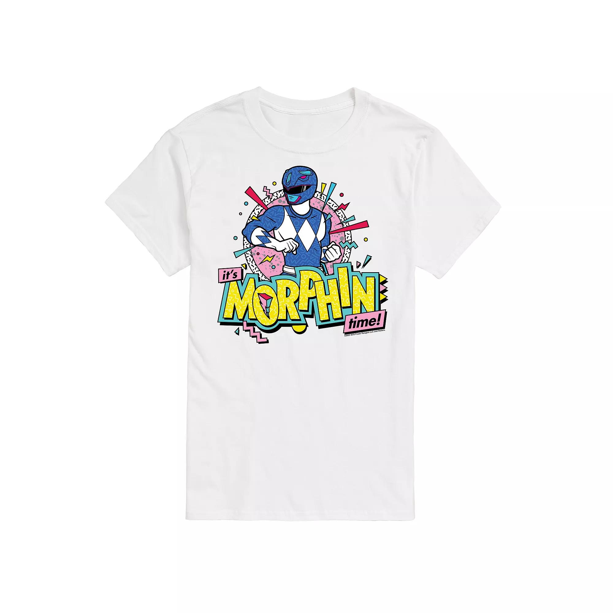 Men's Power Rangers Morphin Time Blue Graphic Tee,  Product Image