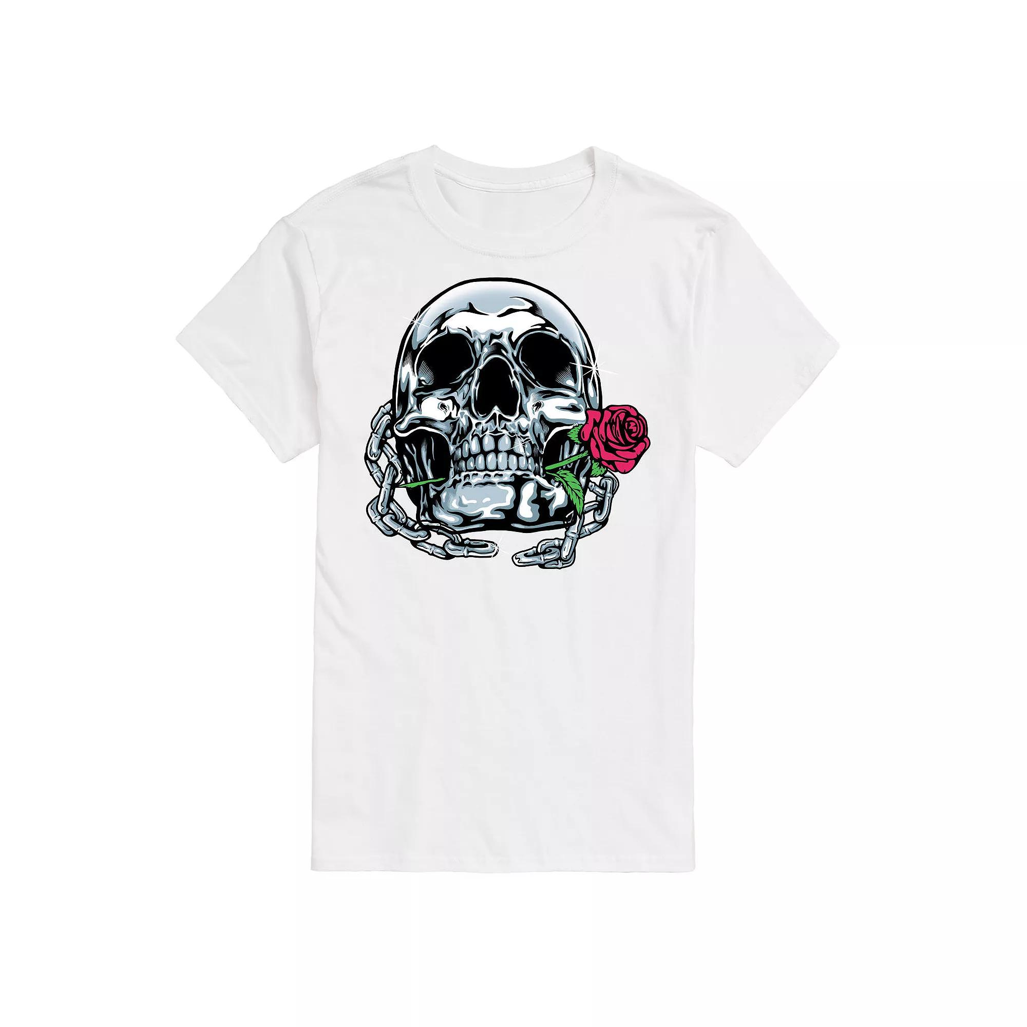Men's Shiny Skull Art Tee,  Product Image